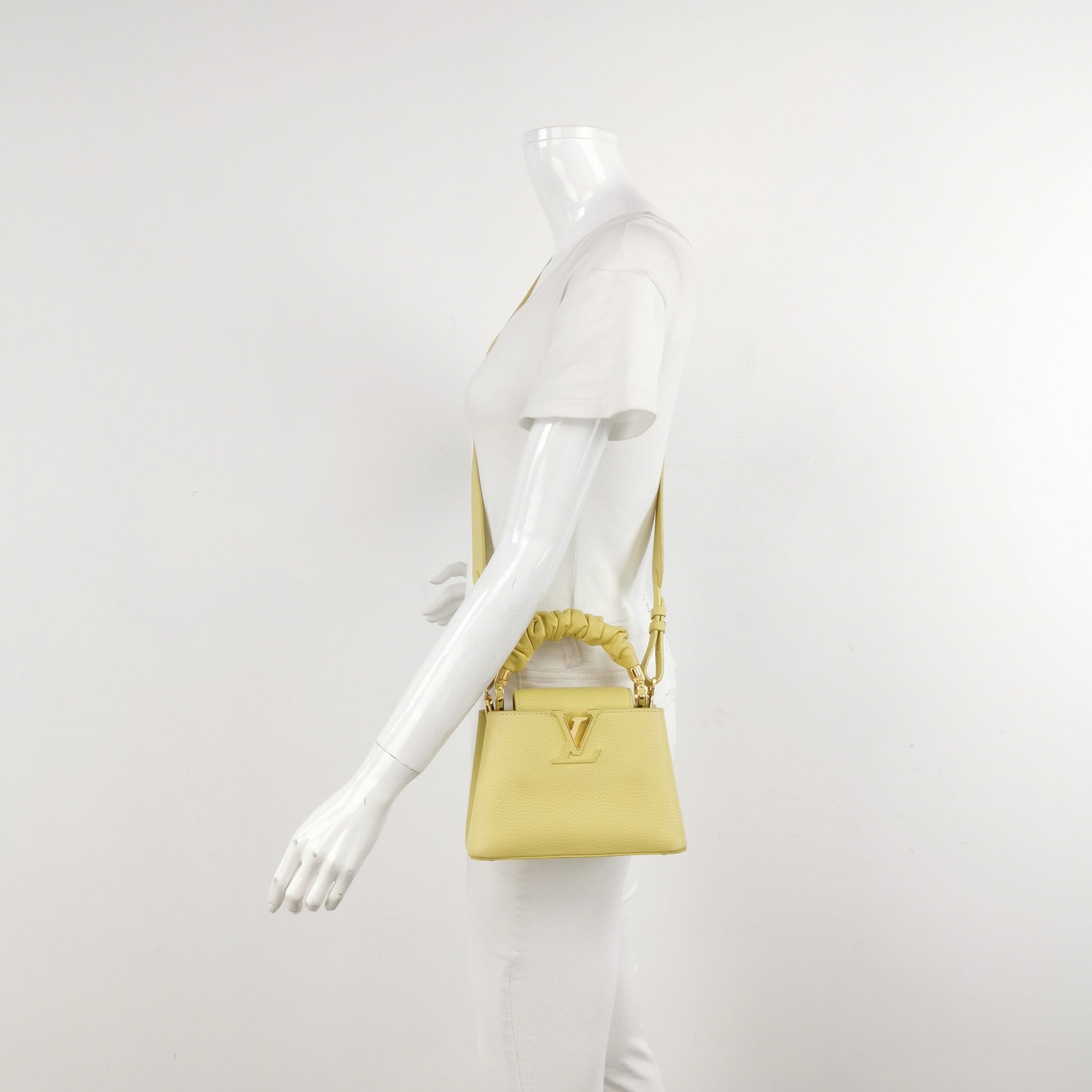 Louis Vuitton Capucines Leather Yellow Hat