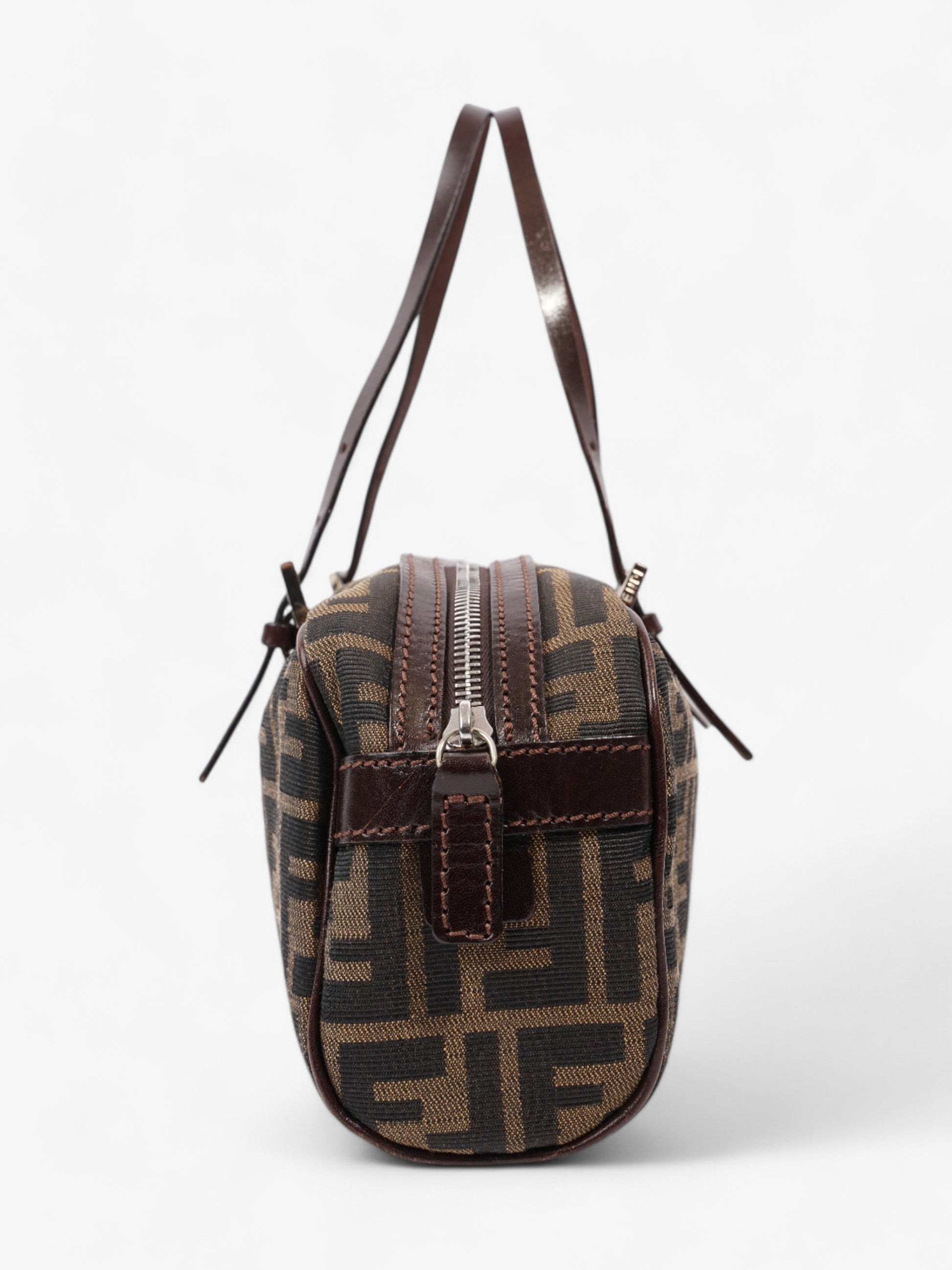 Fendi Zucca Shoulder Bag Tobacco Canvas Brown