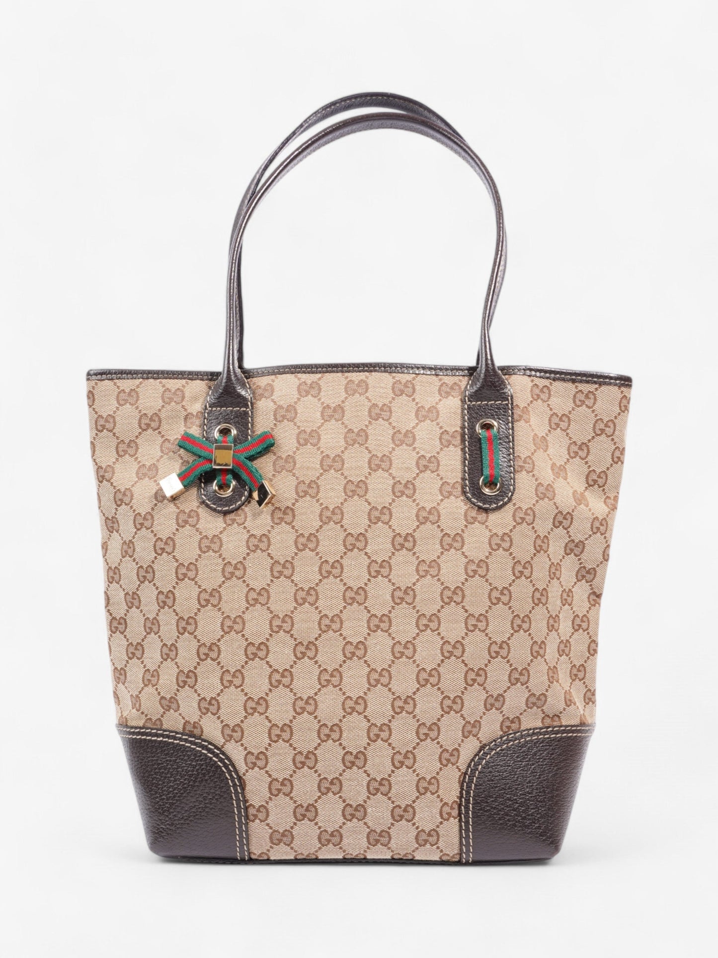 Gucci Princy Tote Canvas Brown Tote Bag