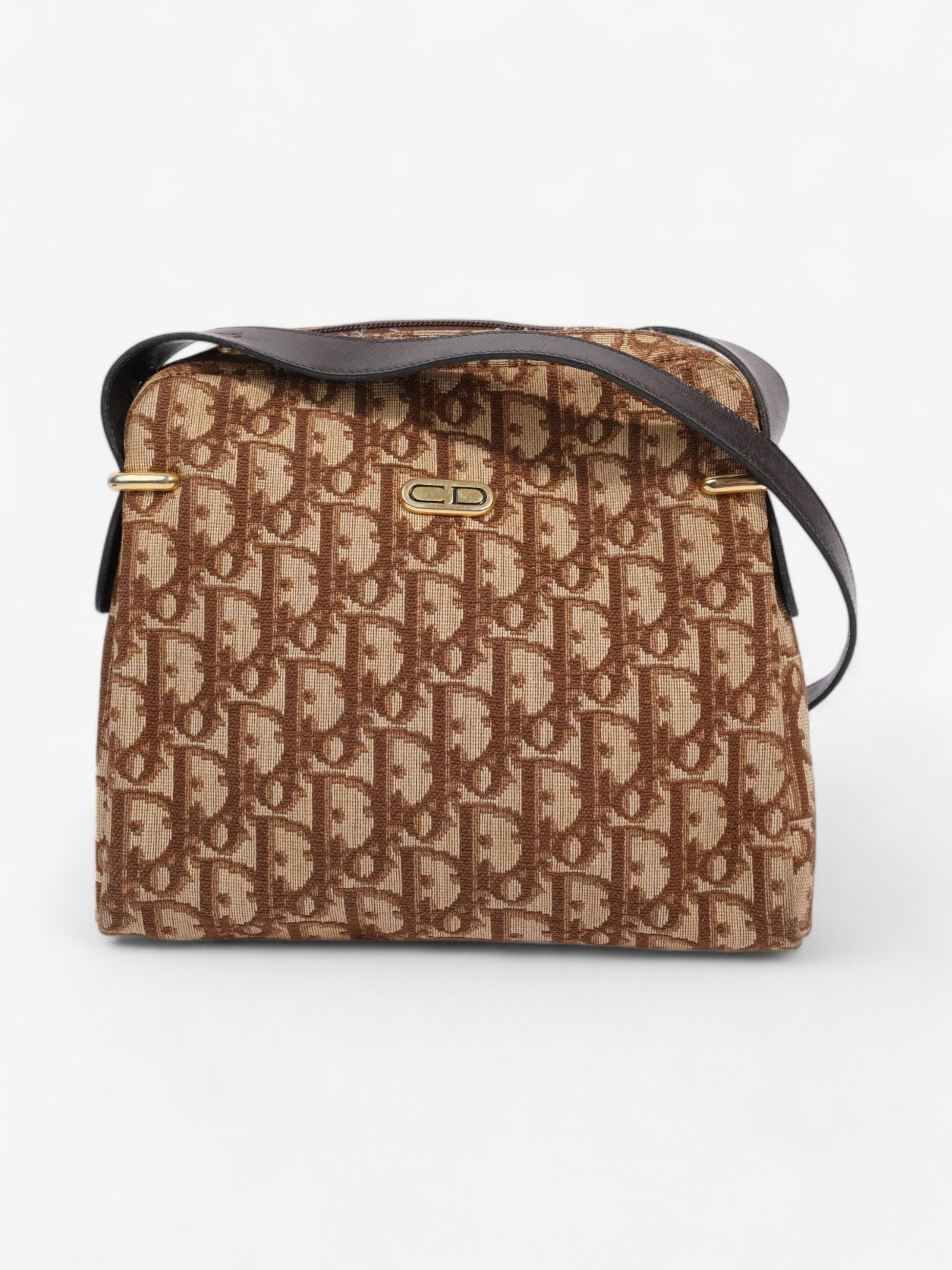 Dior Christian Trotter Shoulder Bag Canvas Brown