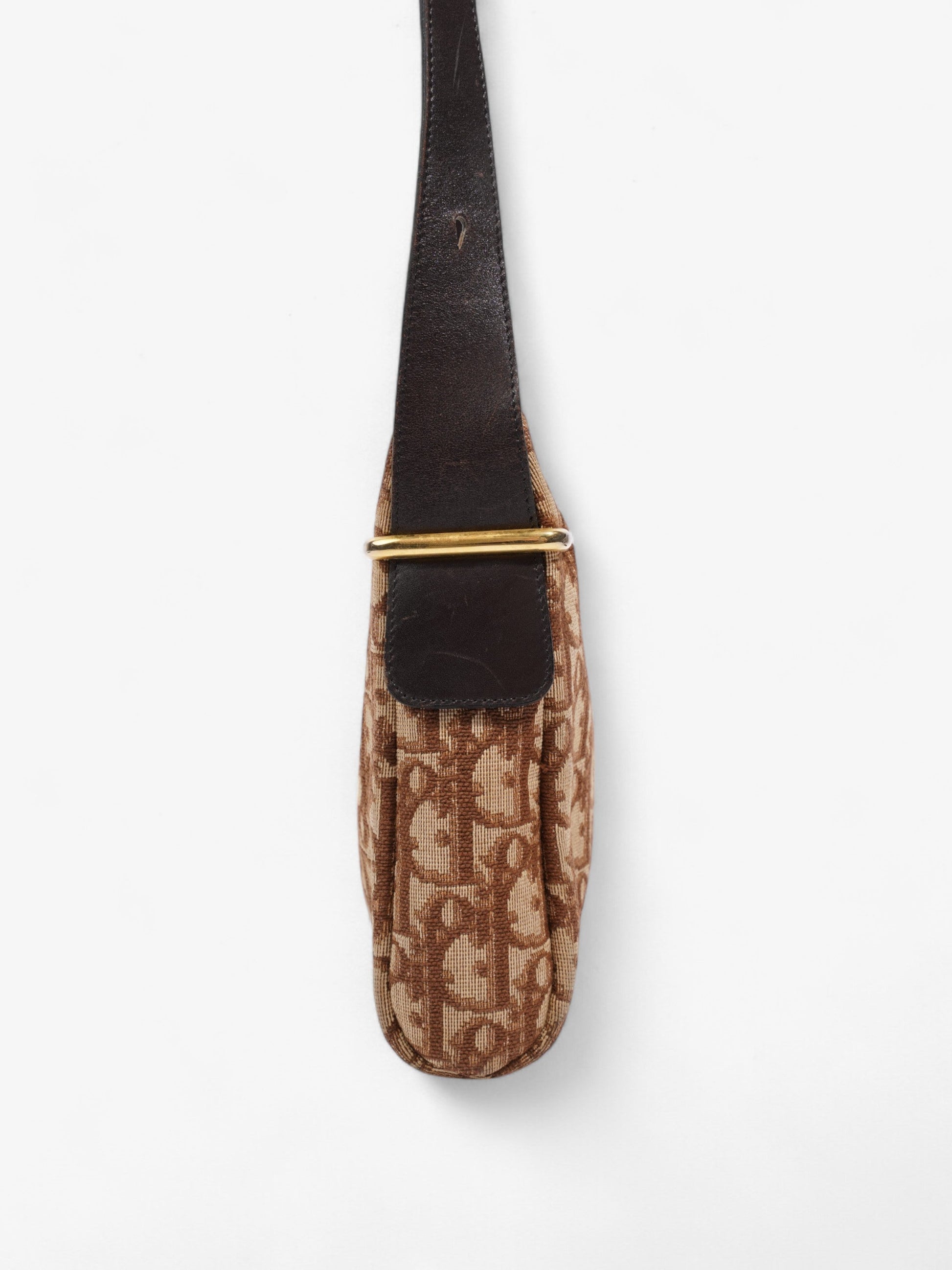 Dior Christian Trotter Shoulder Bag Canvas Brown