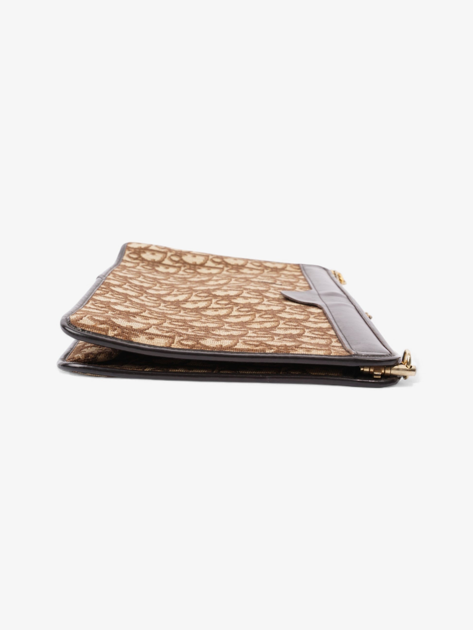 Dior Christian issimo Clutch Canvas Brown Clutch Bag
