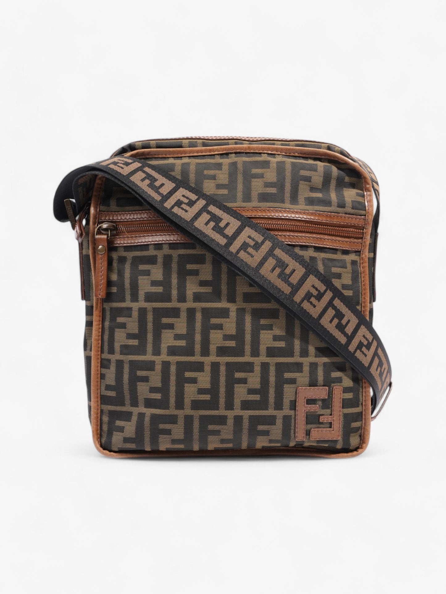 Fendi Messenger Bag Coated Canvas Monogram