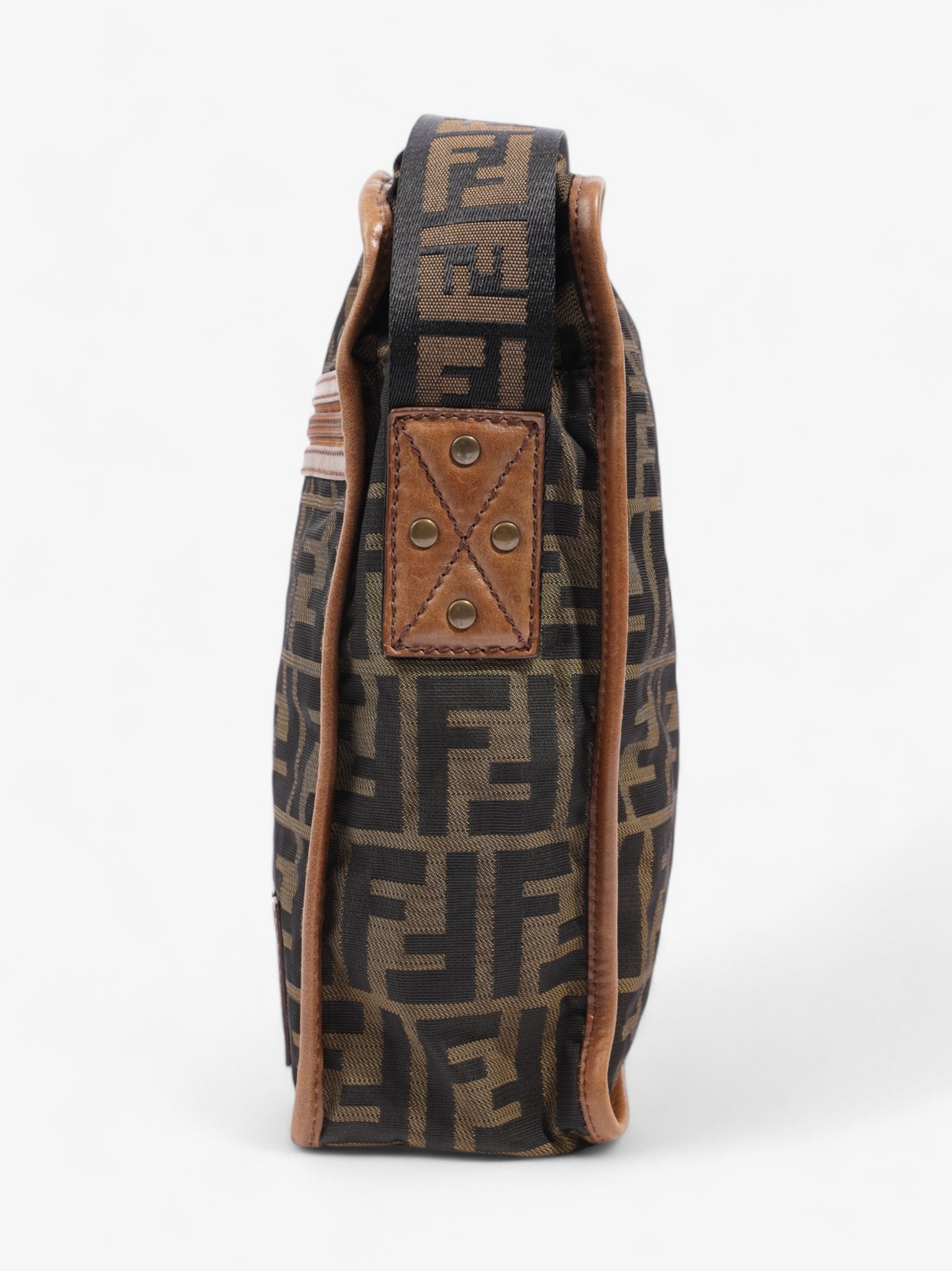 Fendi Messenger Bag Coated Canvas Monogram