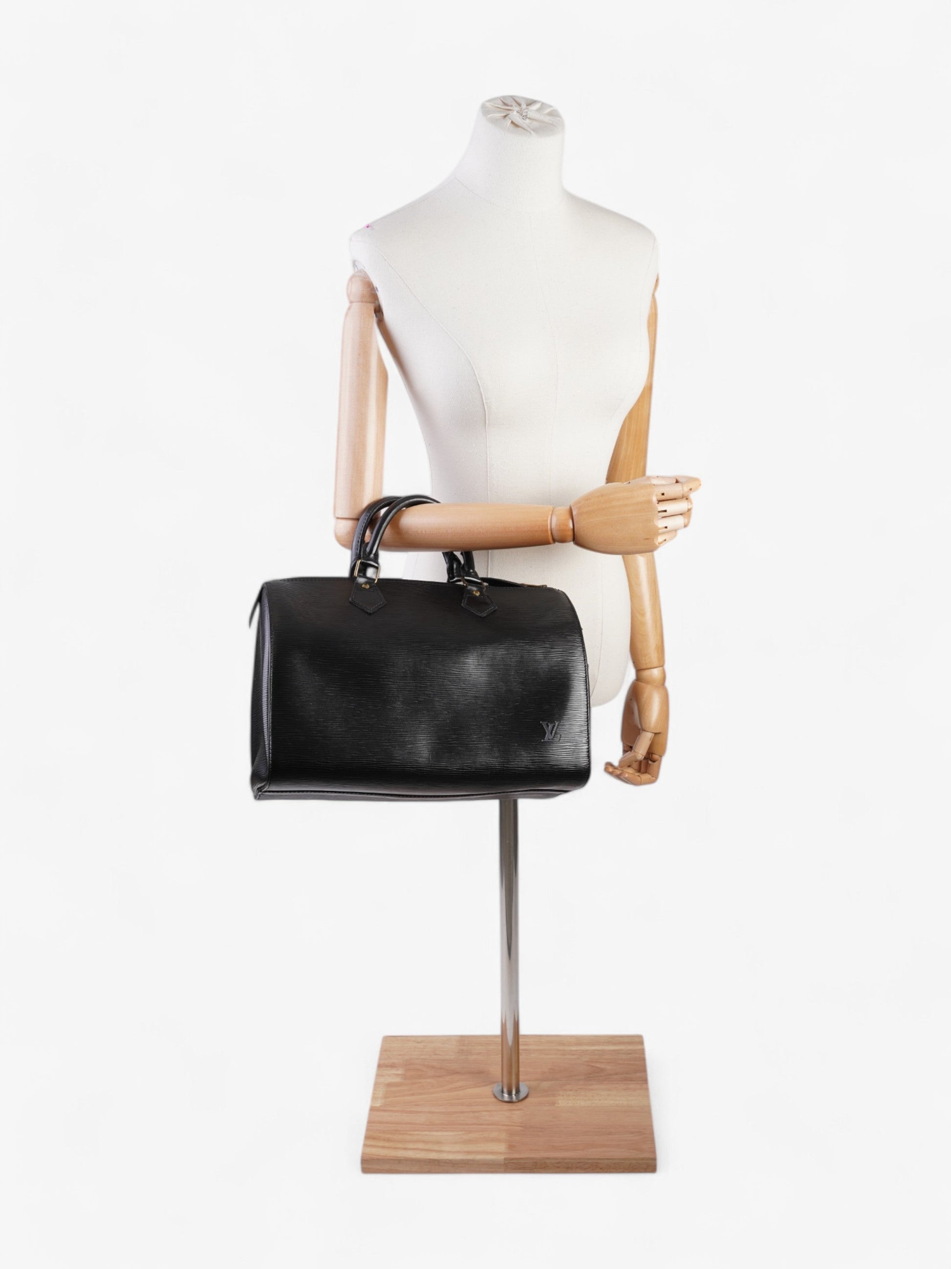 Louis Vuitton Speedy 30 Black Leather Epi Handbag