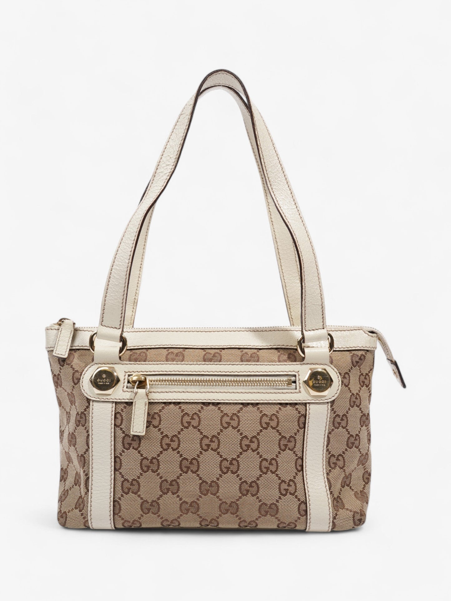 Gucci Charmy Supreme Handbag Canvas White Travel Bag