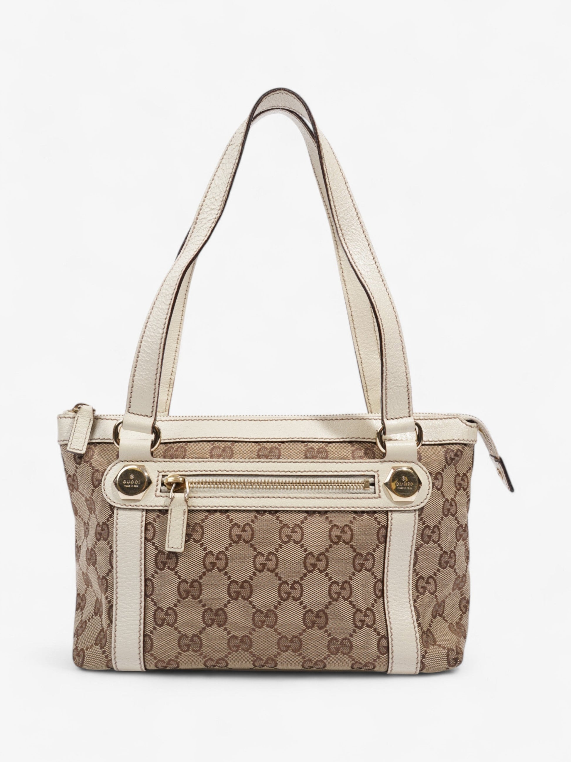 Gucci Charmy Supreme Handbag Canvas White Travel Bag