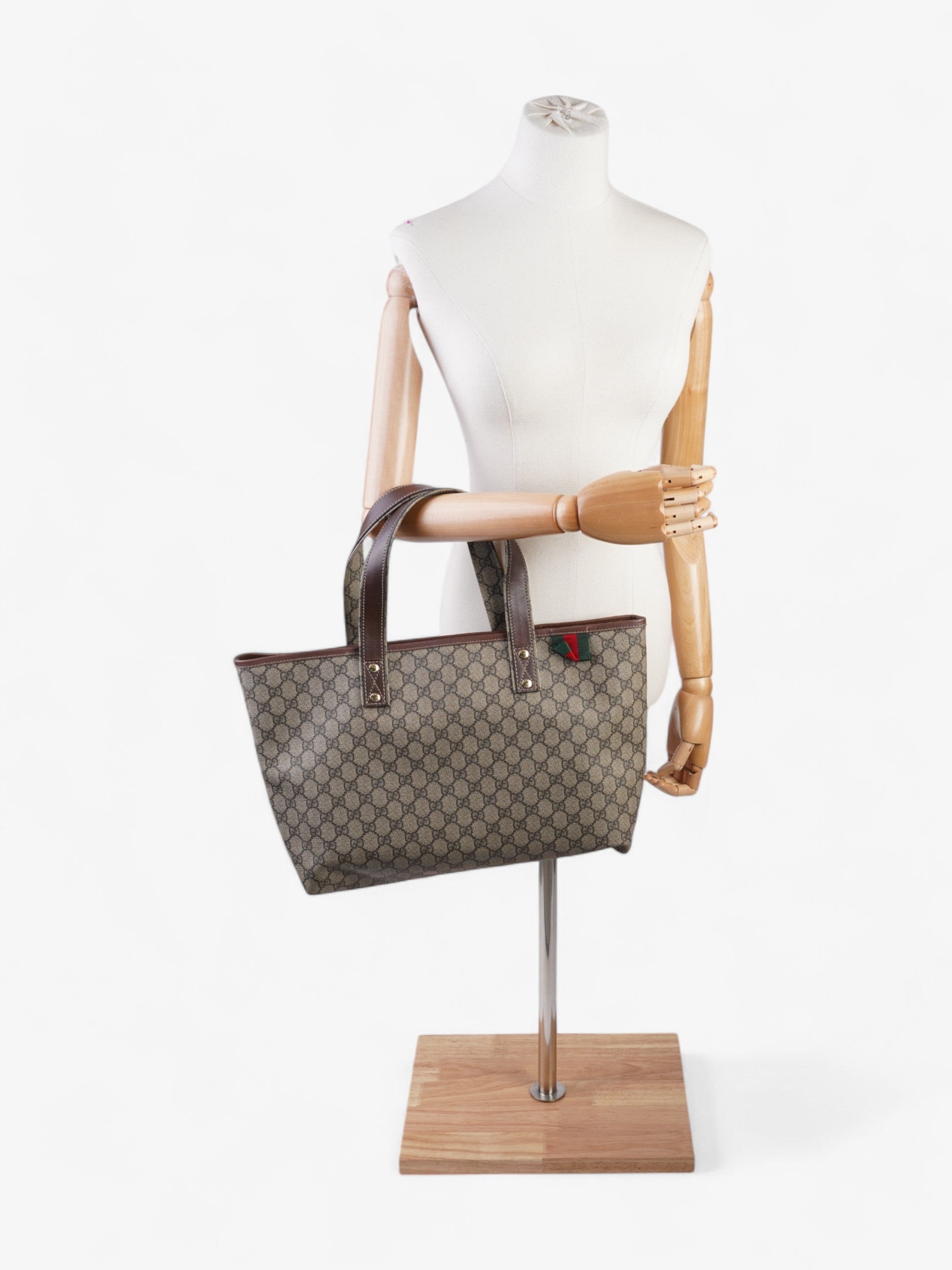 Gucci Tote Bag Supreme Coated Canvas Brown Shoulder Bag