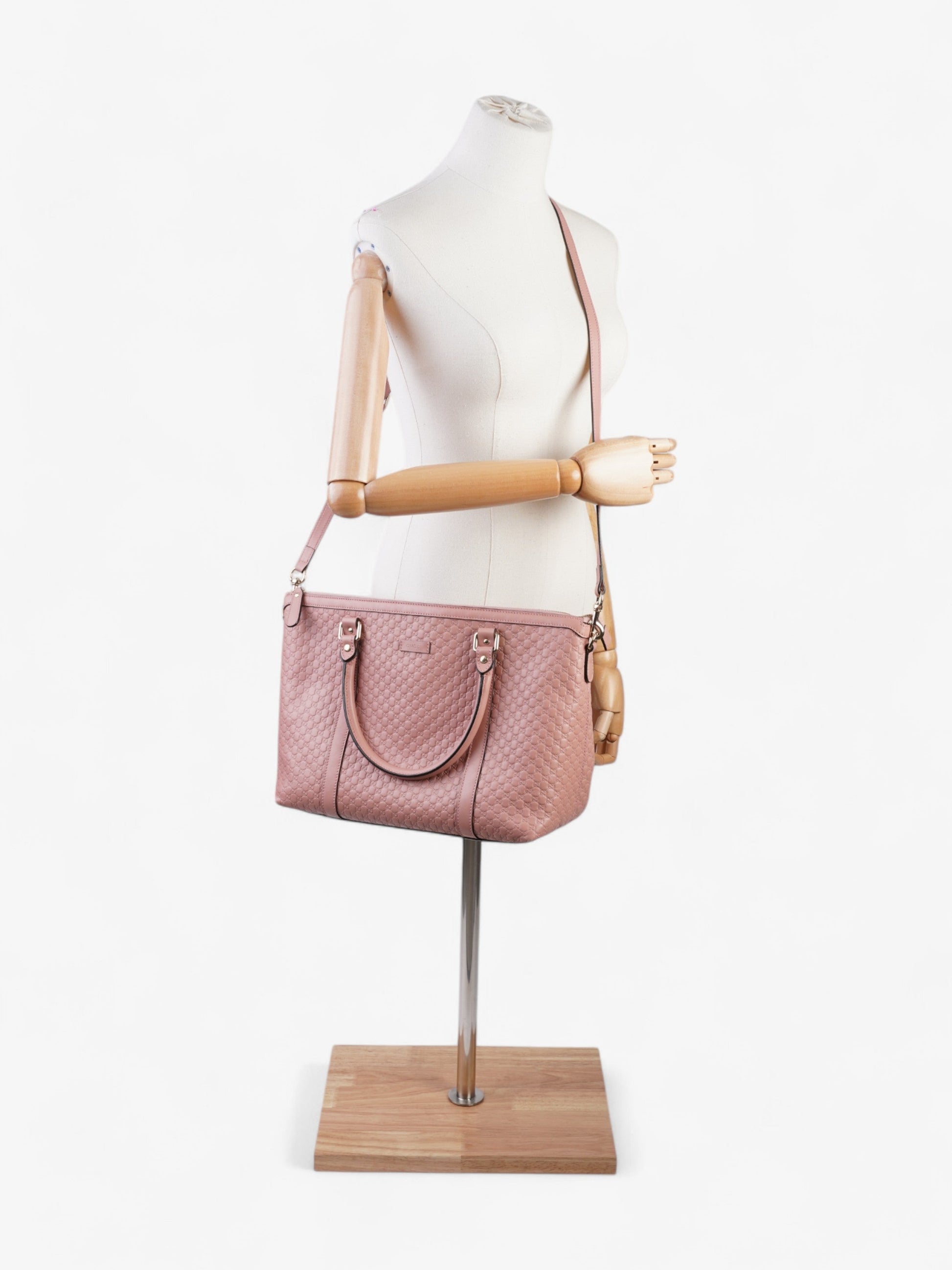 Gucci 2Way Tote ssima Calfskin Leather Pink Shoulder Bag
