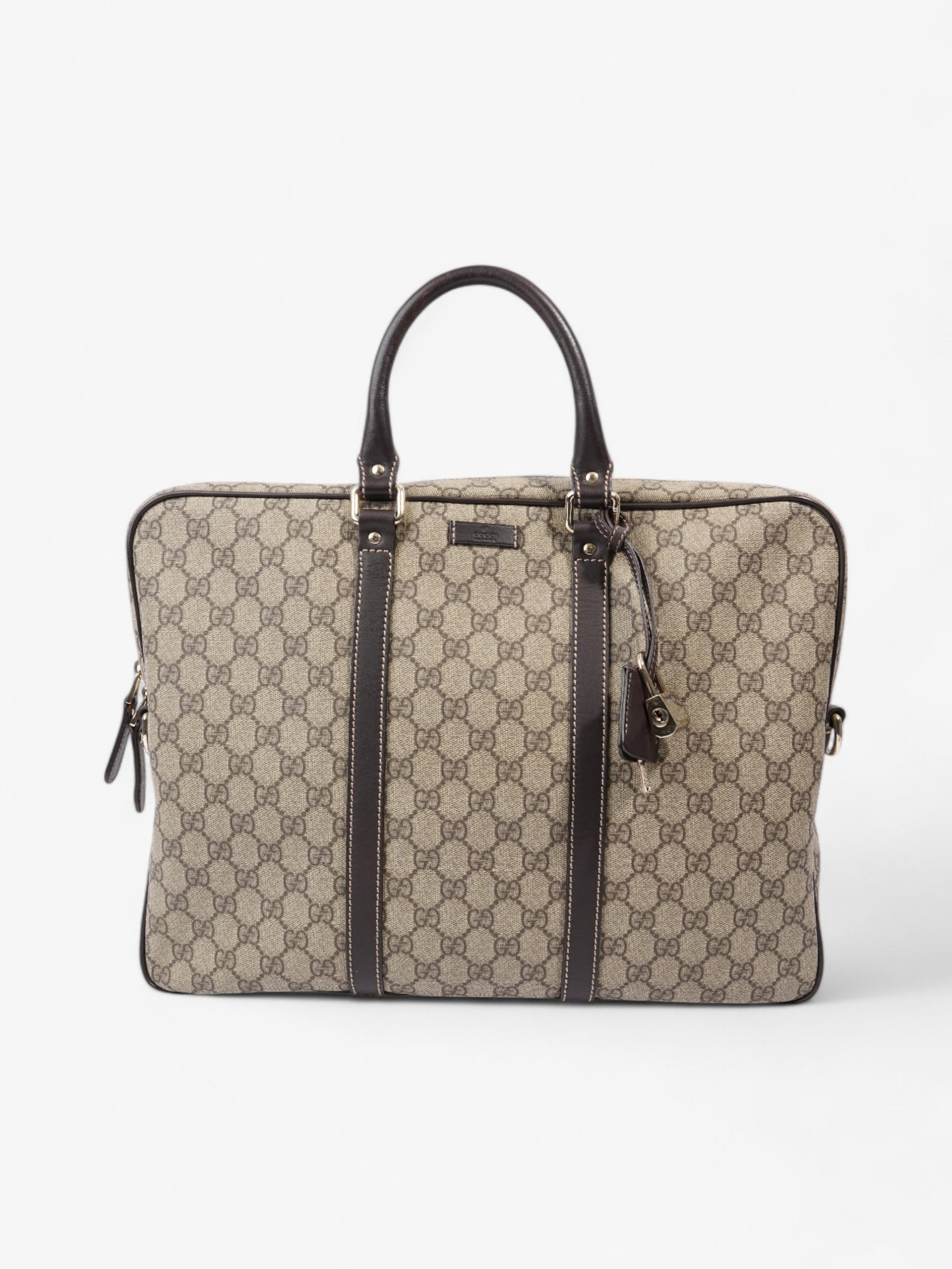 Gucci Business Bag Supreme Coated Canvas Brown Travel Bag