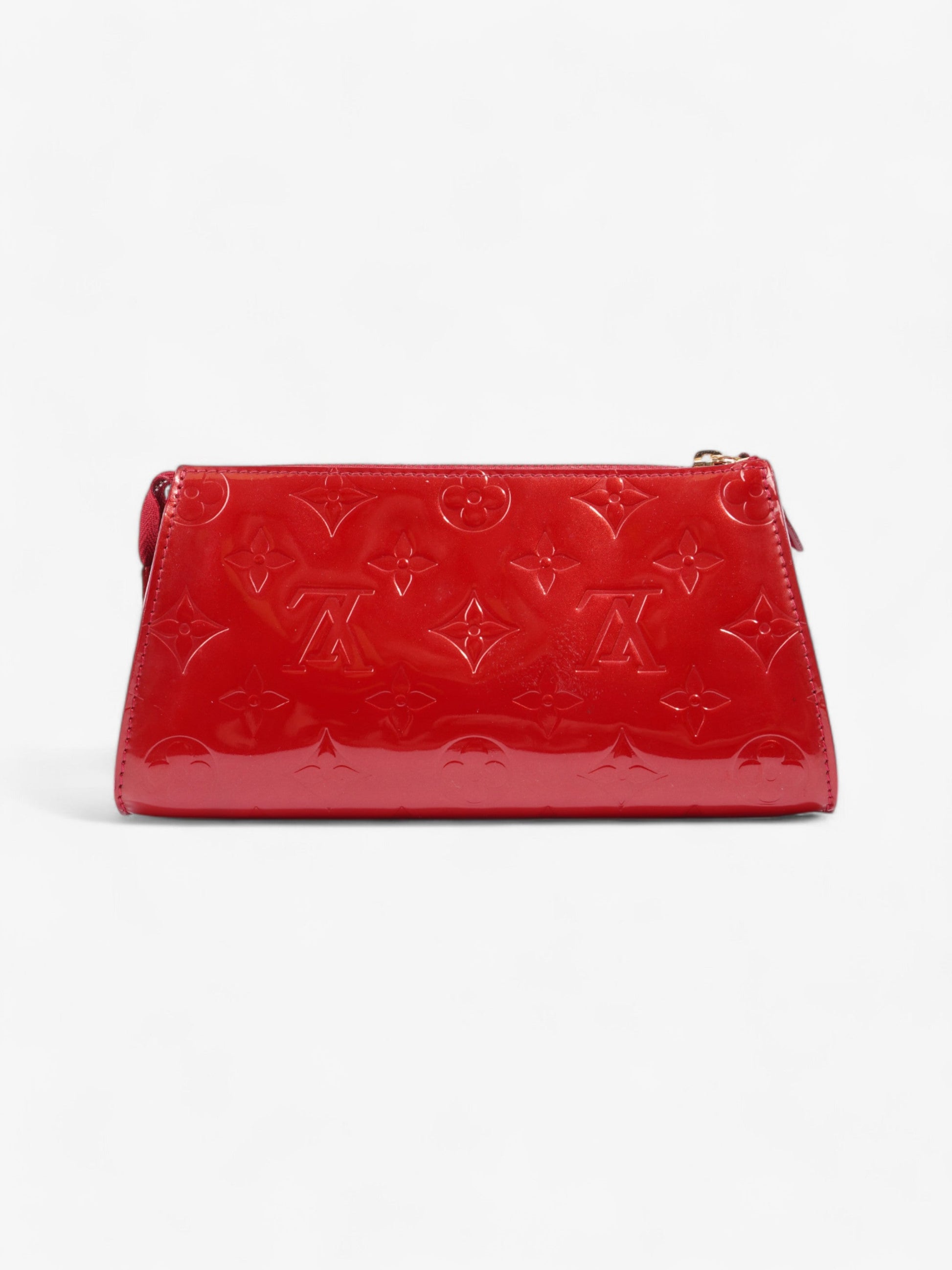 Louis Vuitton Trousse Cosmetic Monogram Red Leather Vernis Handbag