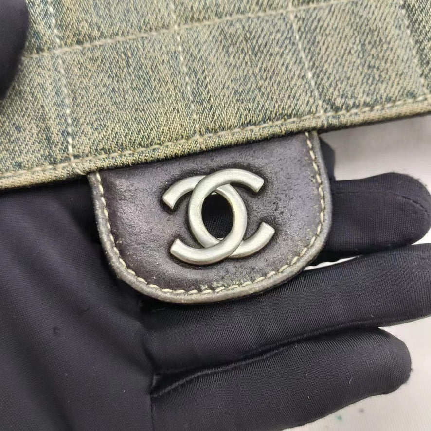 Chanel East West Denim Shoulder Bag