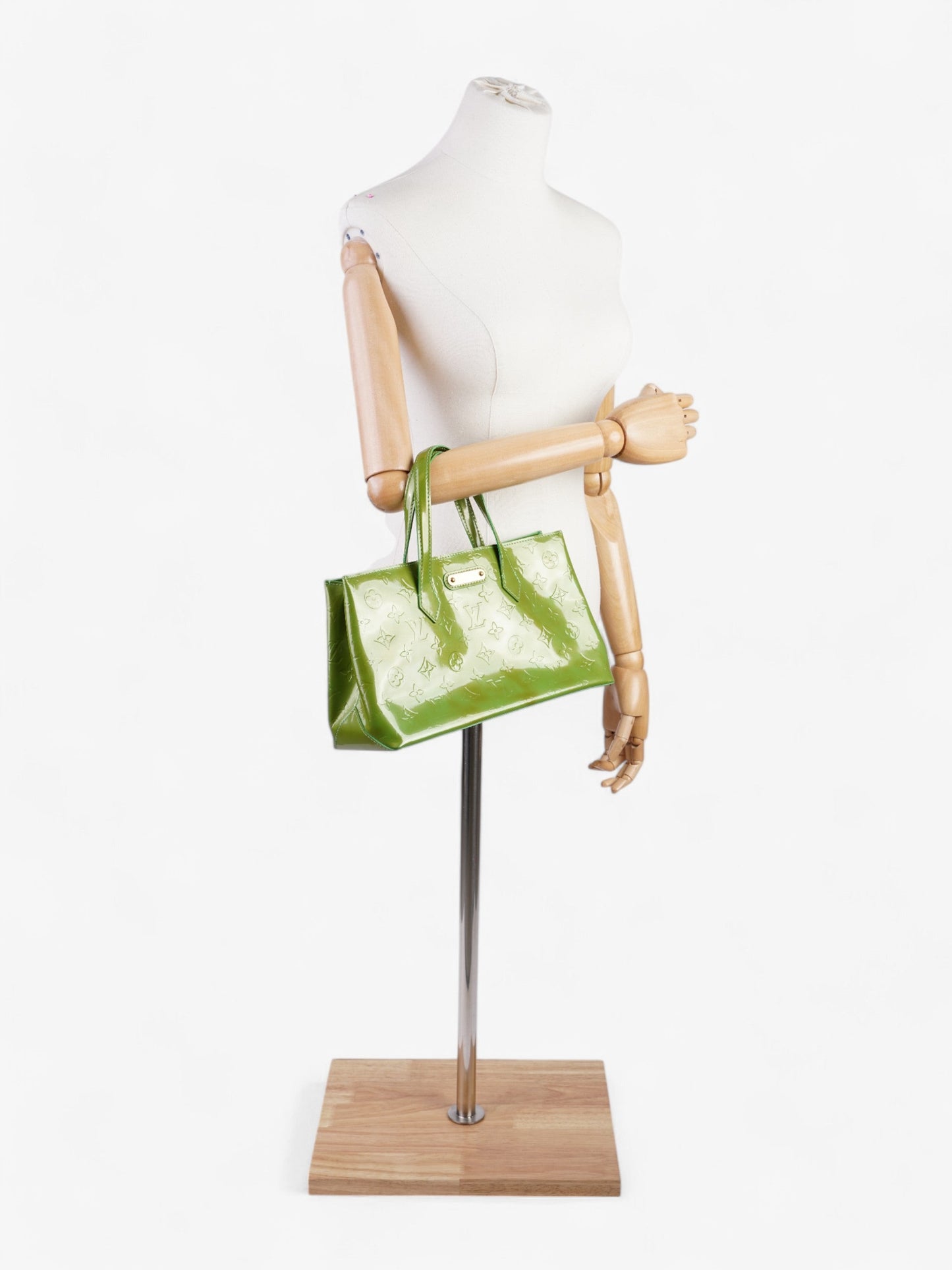 Louis Vuitton Wilshire Monogram Green PM Leather Vernis Handbag