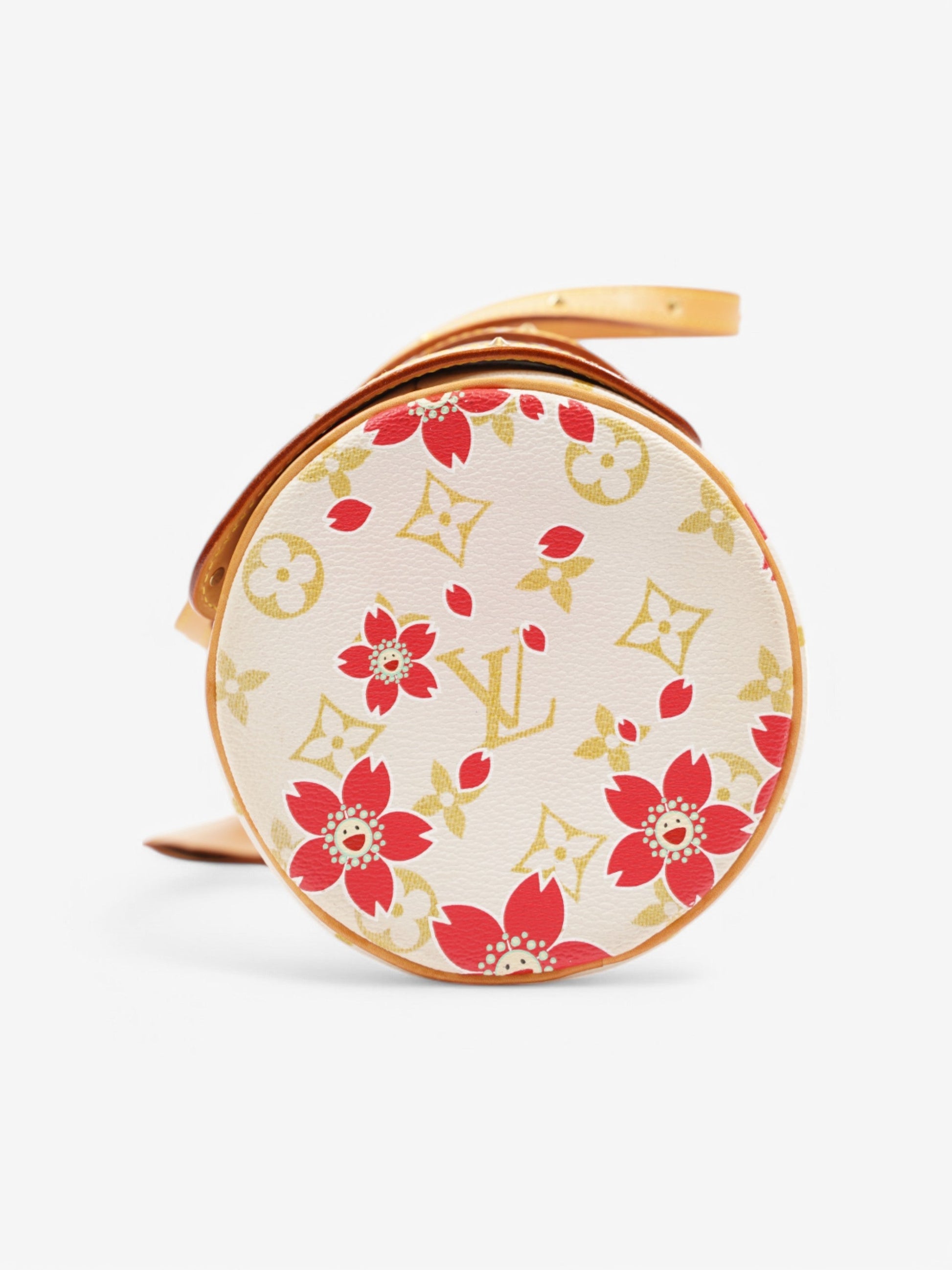 Louis Vuitton Papillon Cherry Blossom Murakami Coated Canvas White Red Gold Apparel