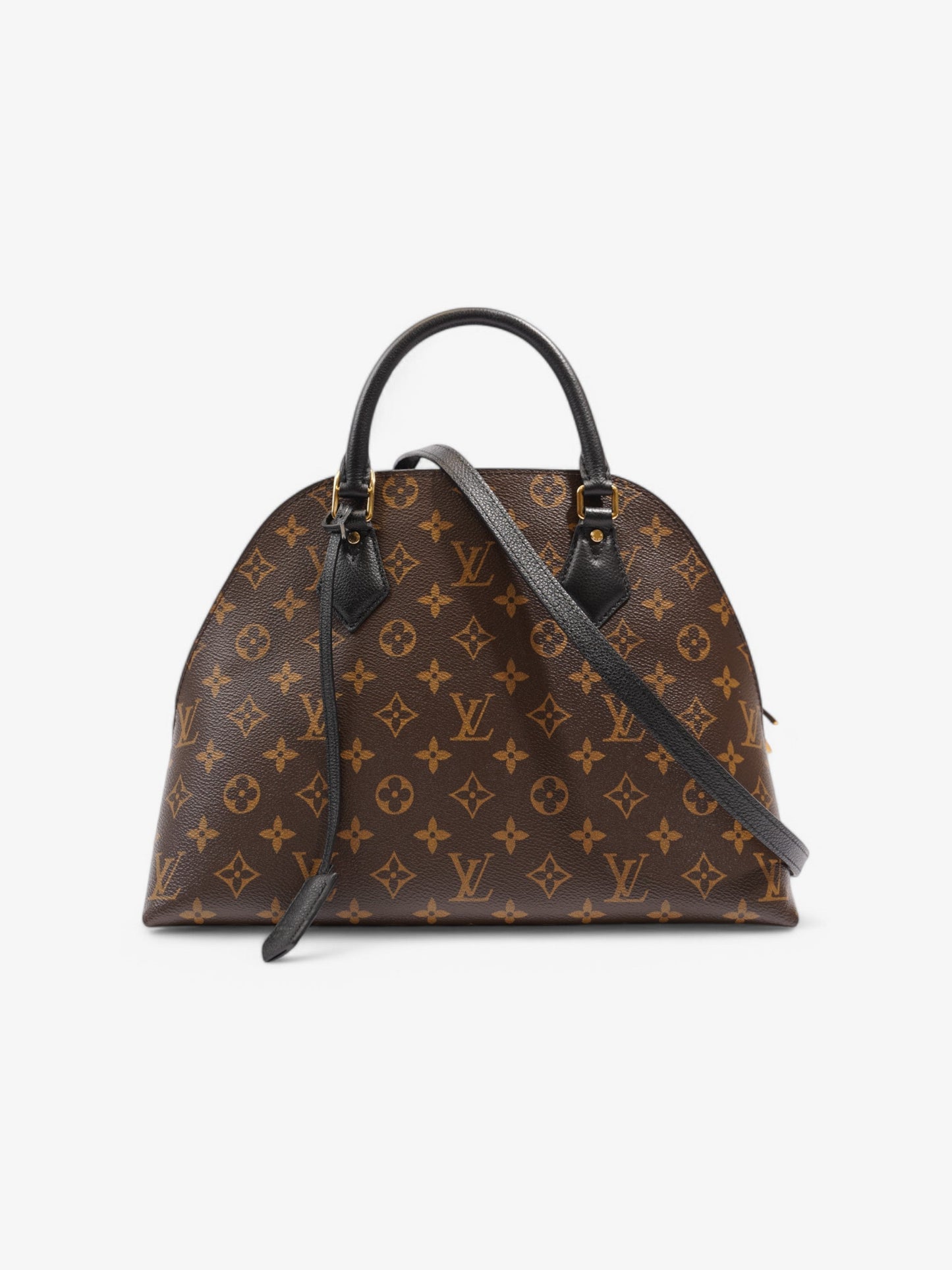 Louis Vuitton Alma Macassar 2 Way Coated Monogram Canvas Coated Canvas Black Apparel