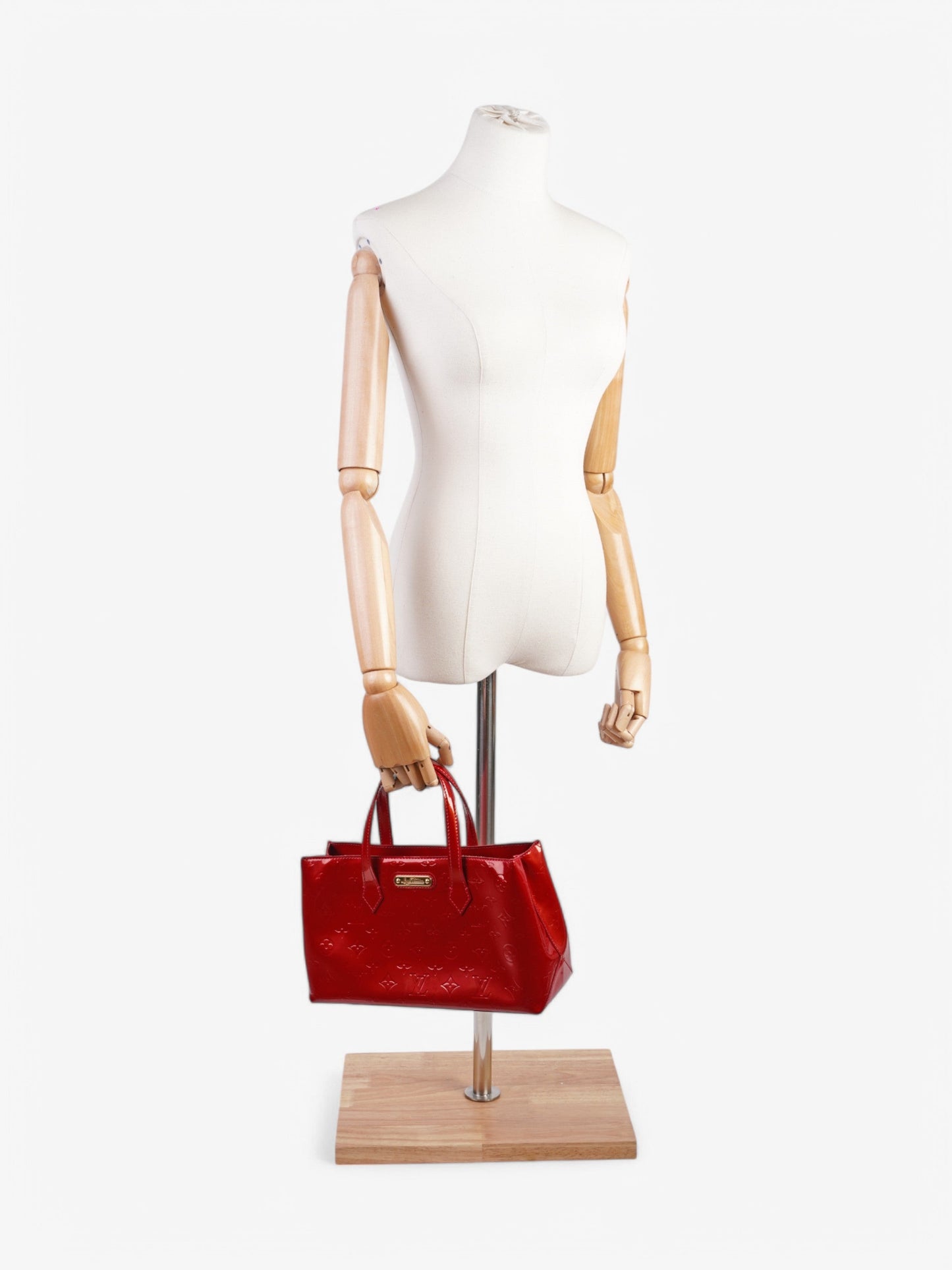 Louis Vuitton Wilshere Verni Calfskin Red PM Leather Handbag