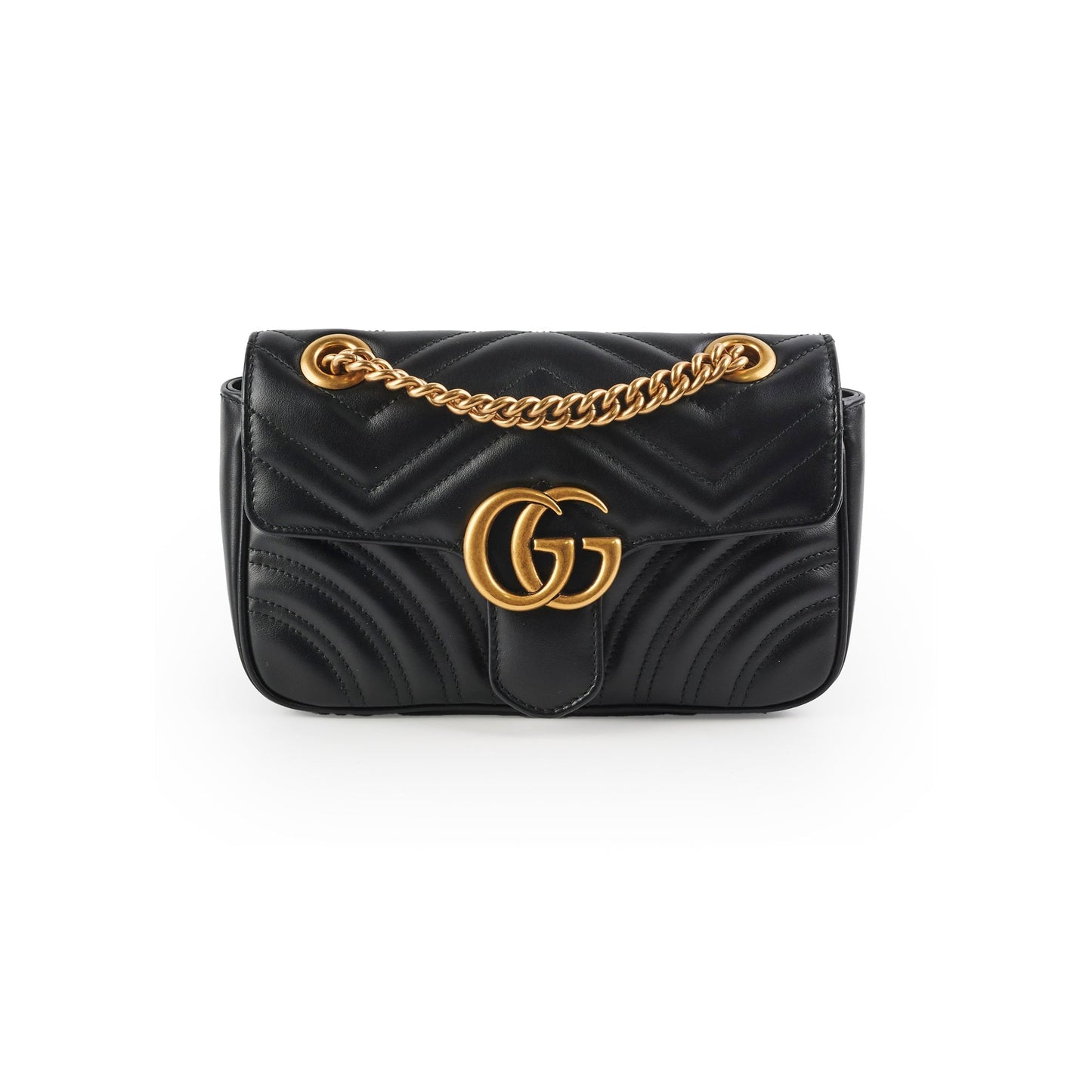 Gucci Marmont Shoulder Bag Black Mini Crossbody Bag 3