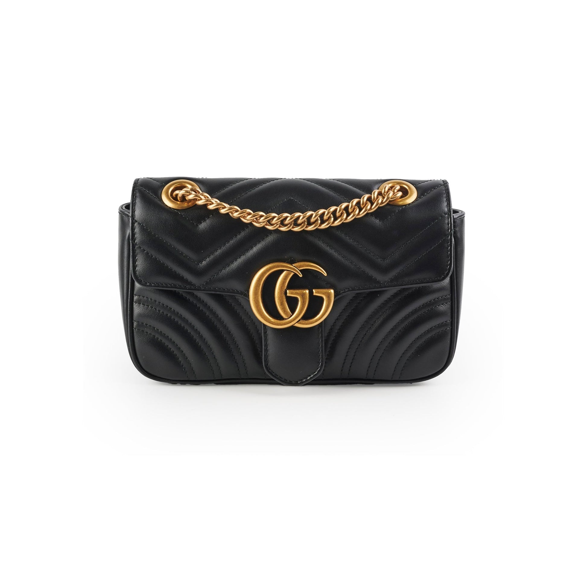 Gucci Marmont Shoulder Bag Black Mini Crossbody Bag 3