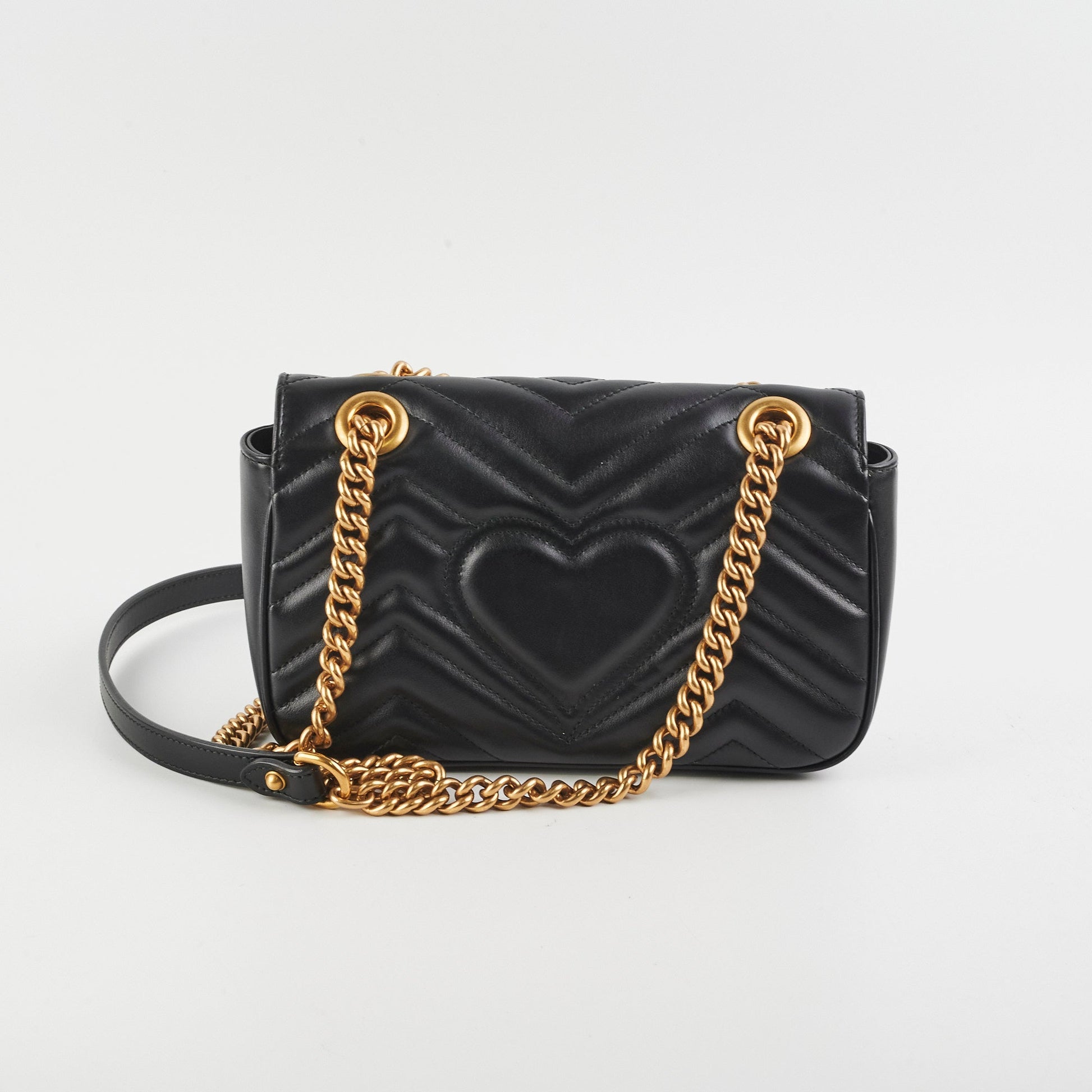 Gucci Marmont Shoulder Bag Black Mini Crossbody Bag 3