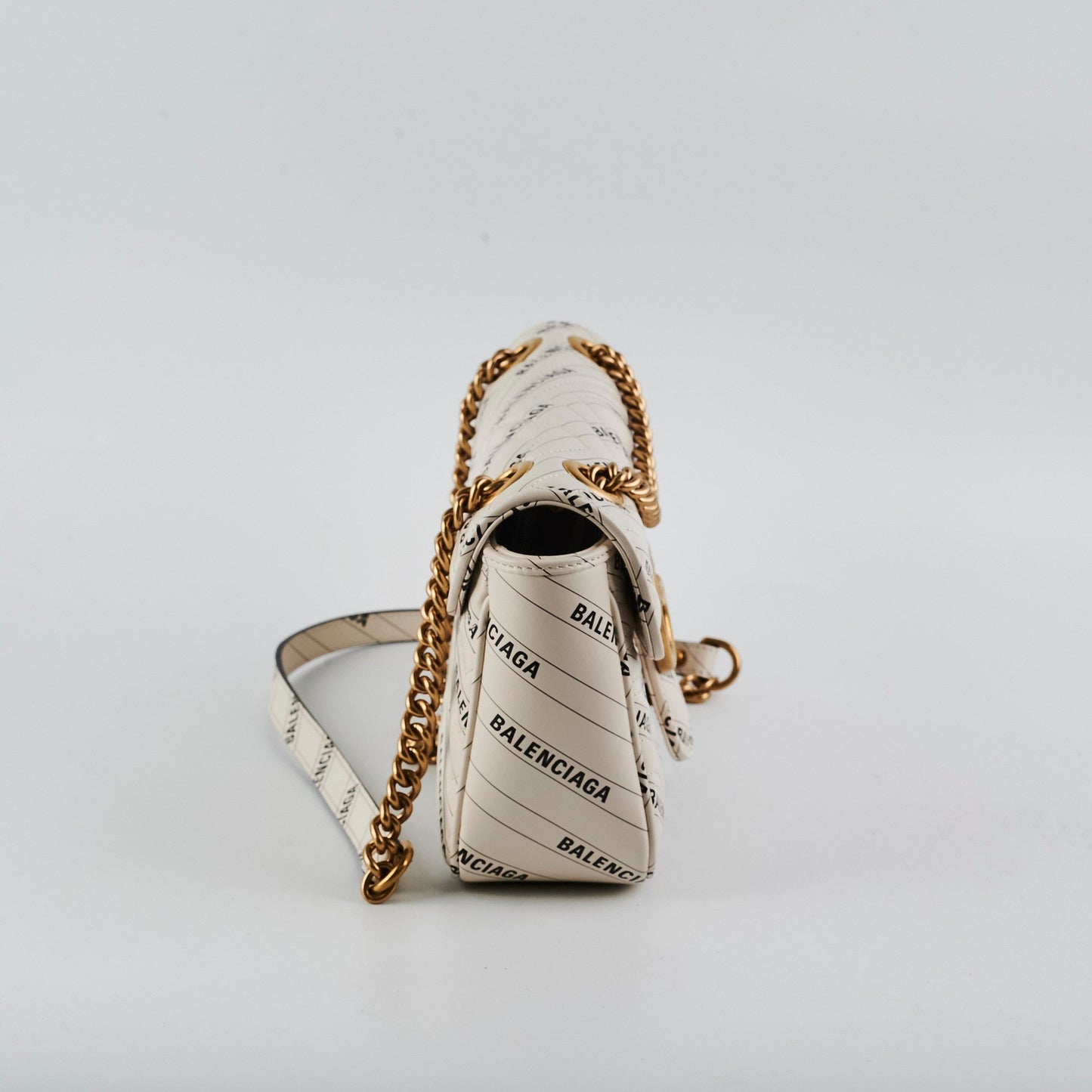 Gucci Balenciaga Collab Marmont Crossbody Bag White Small