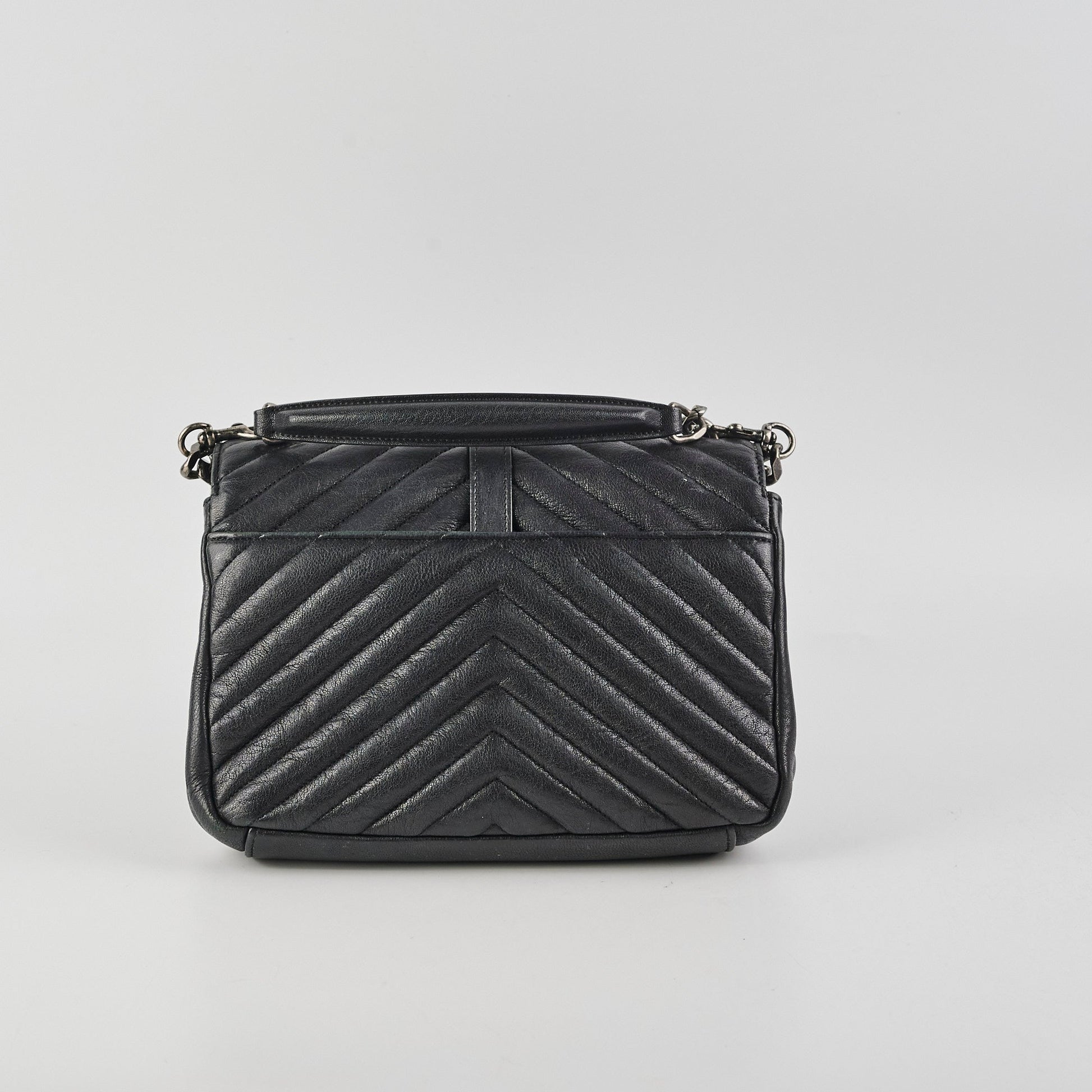 YSL Saint Laurent College Bag Black Medium Crossbody Bag Medium Black Bag