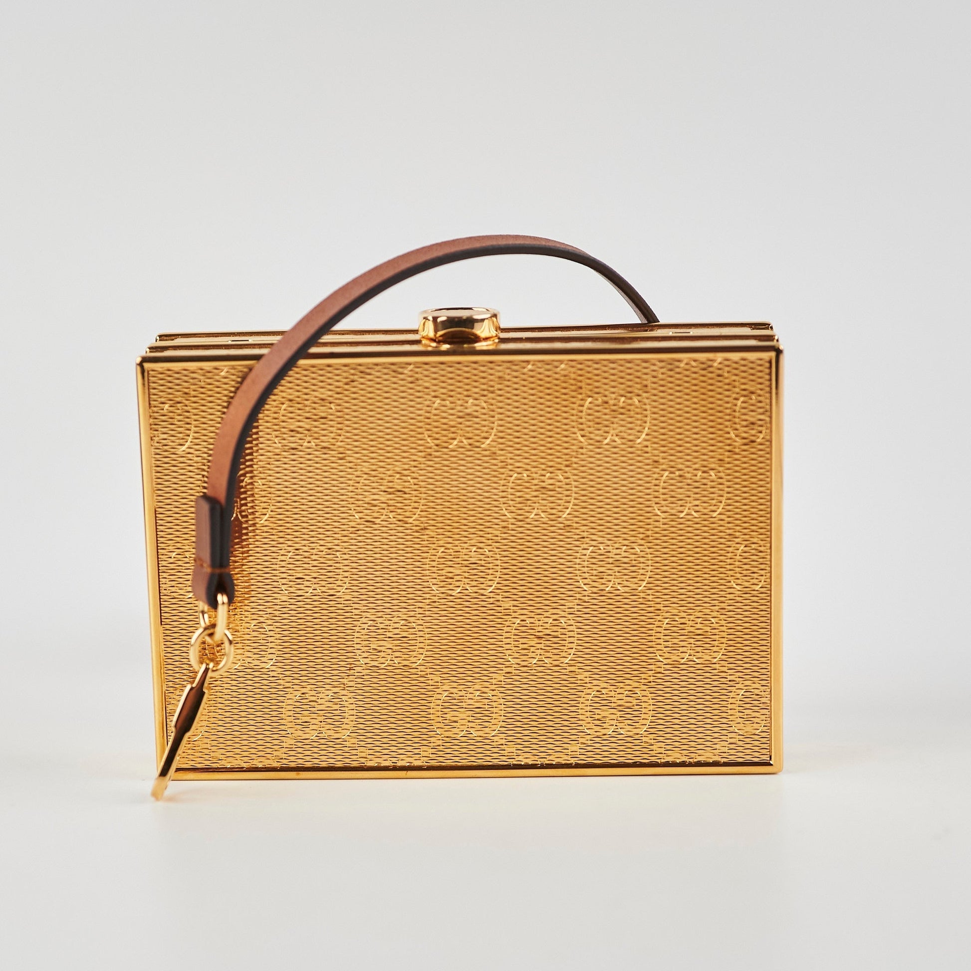Gucci Clutch Monogram Gold Clutch Bag