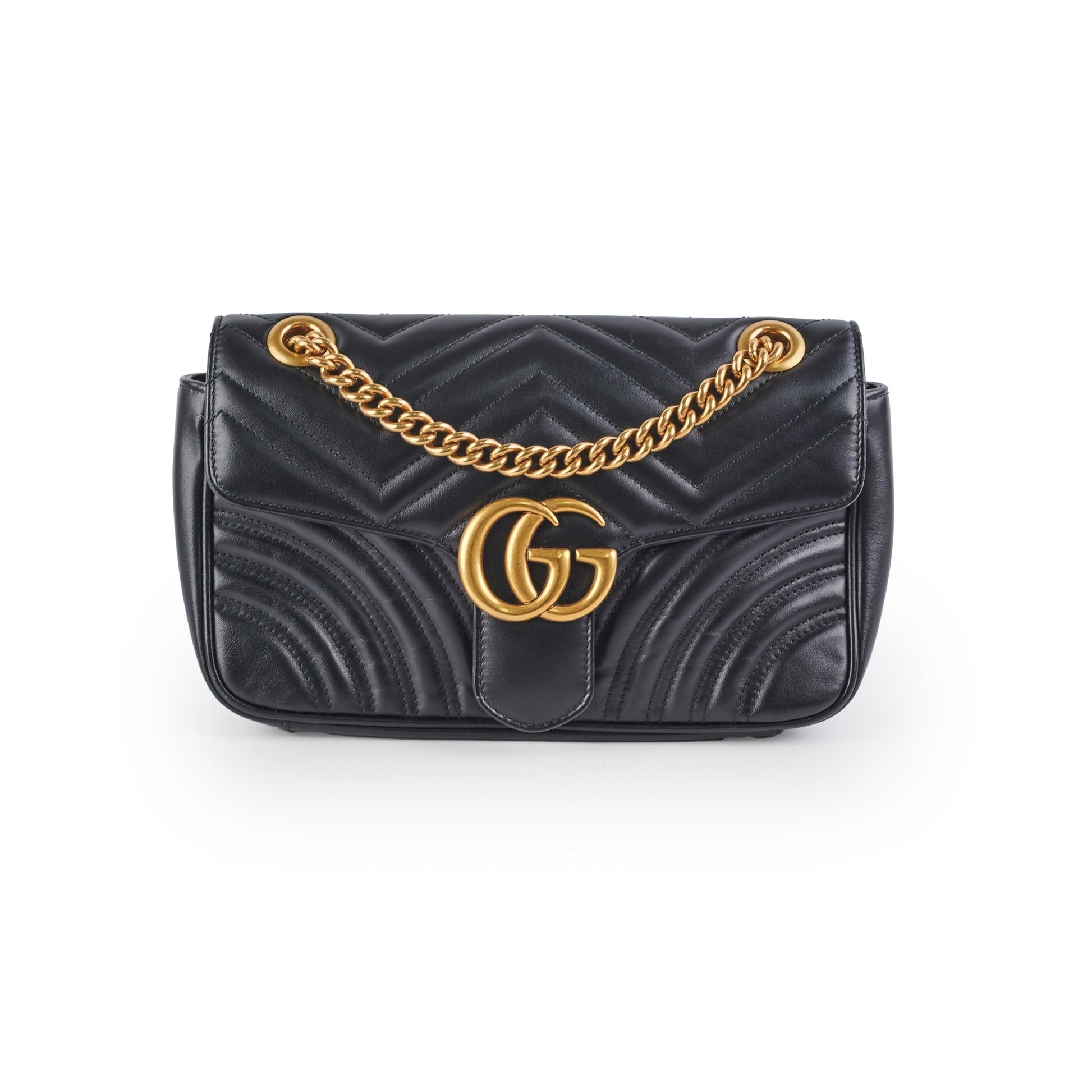 Gucci Marmont Shoulder Bag Black Small Crossbody Bag Bag Black