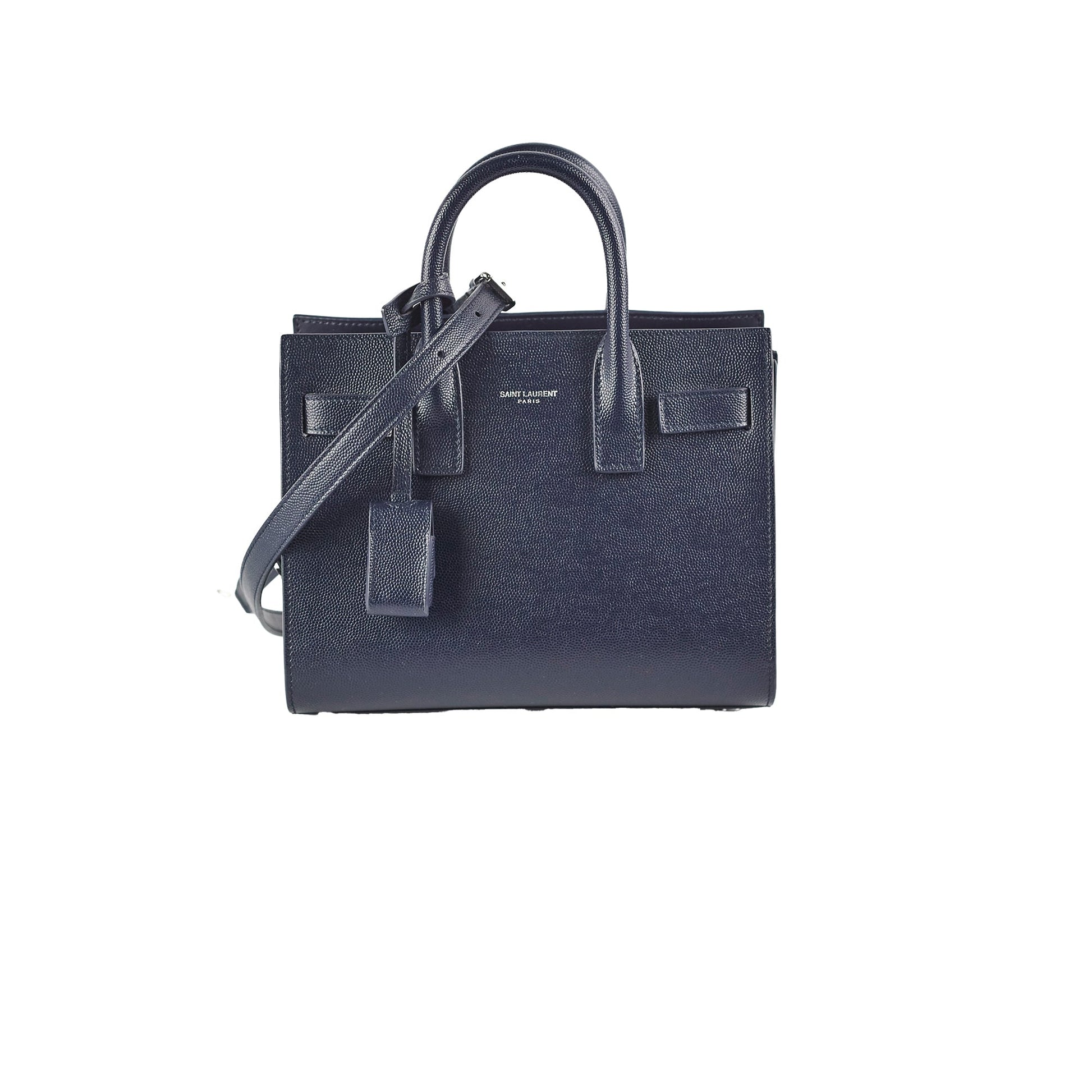 YSL Saint Laurent Sac De Jour Crossbody Bag Blue Navy