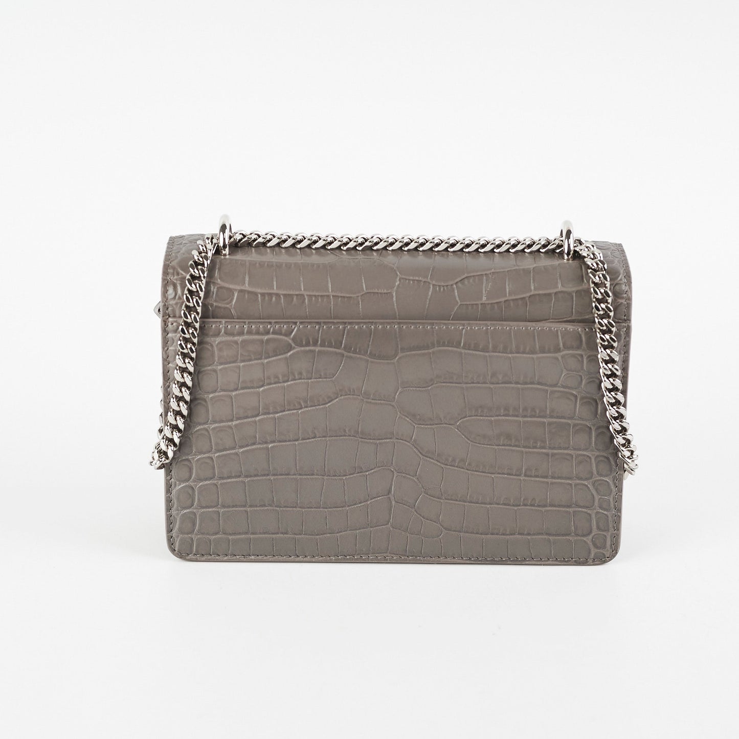 YSL Saint Laurent Sunset Grey Crossbody Bag Gray Small