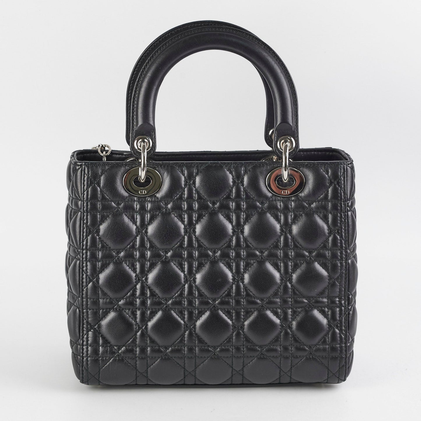 Dior Christian Lady Crossbody Bag Black Medium