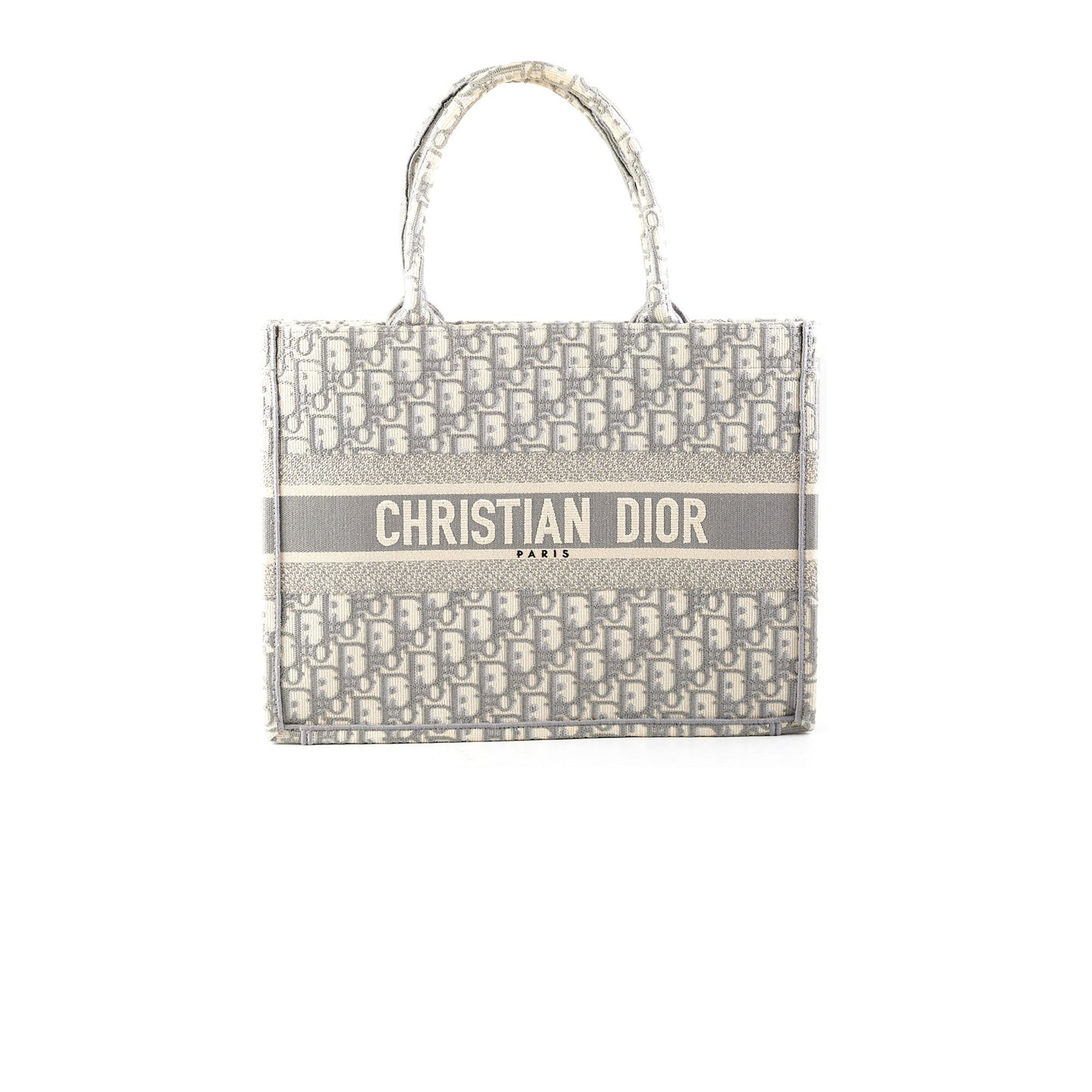 Dior Book Tote Oblique Grey Gray Medium Tote Bag