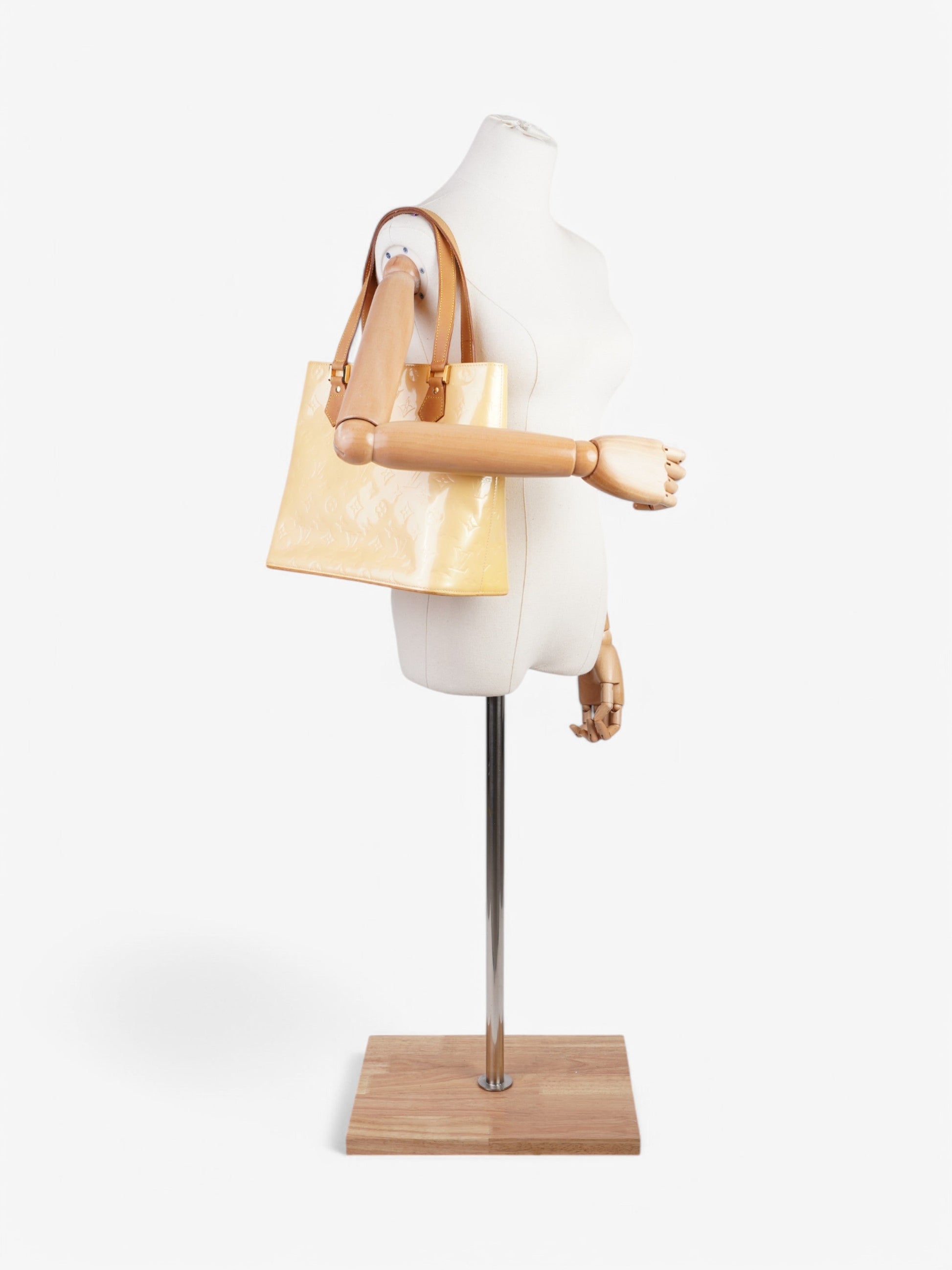 Louis Vuitton Verni Houston Yellow Calf Leather Handbag