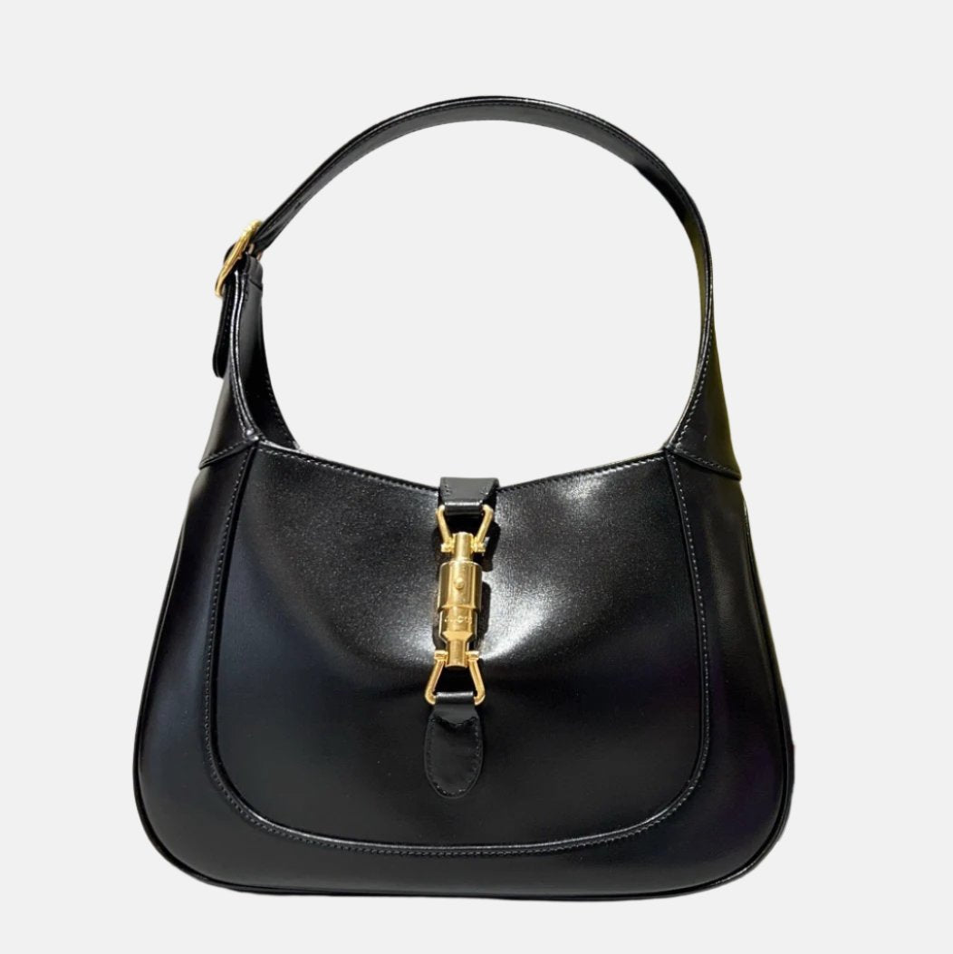 Gucci Jackie No Strap Leather Black Small Travel Bag