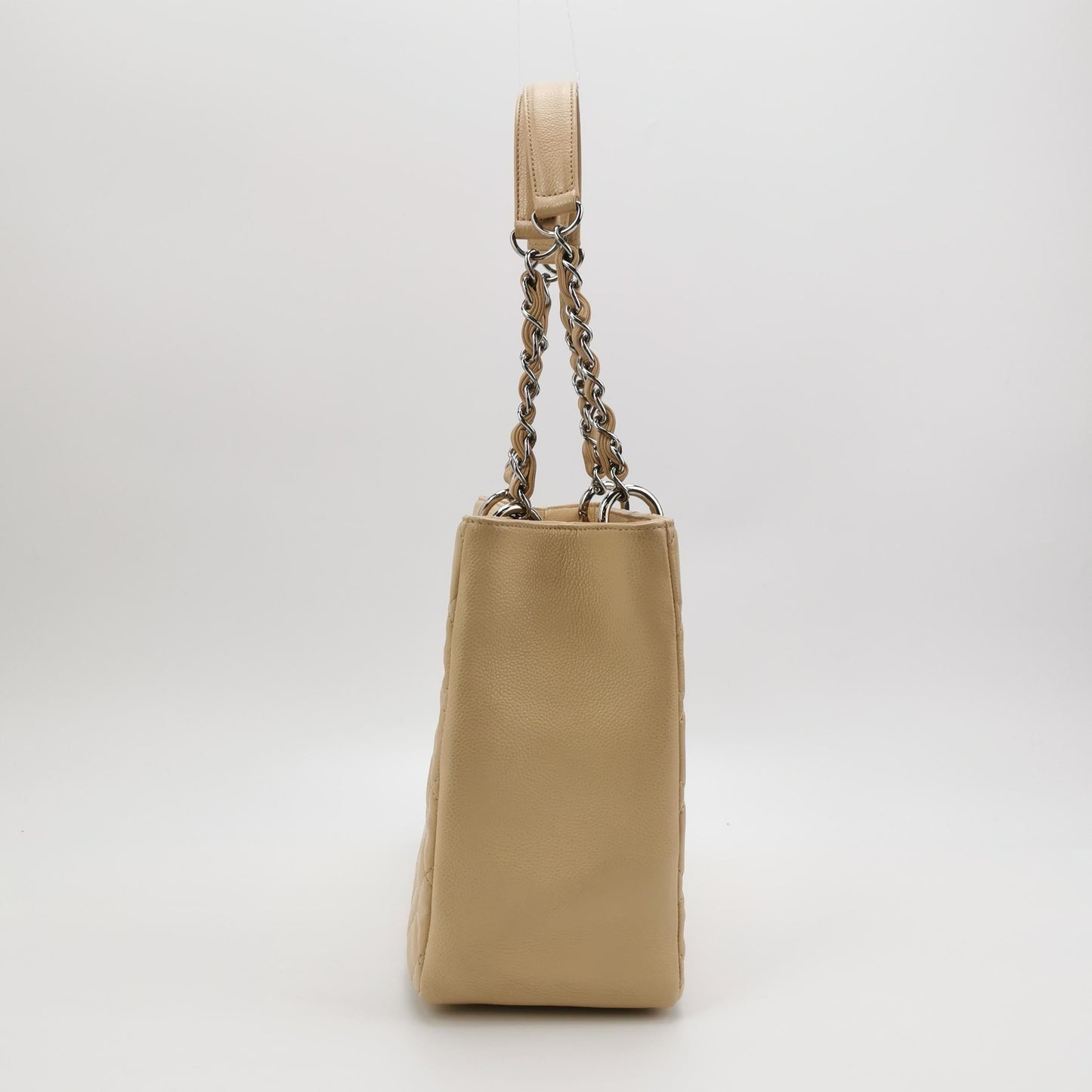 Chanel GST Grand Shopping Caviar Beige PM Leather Tote Bag 3