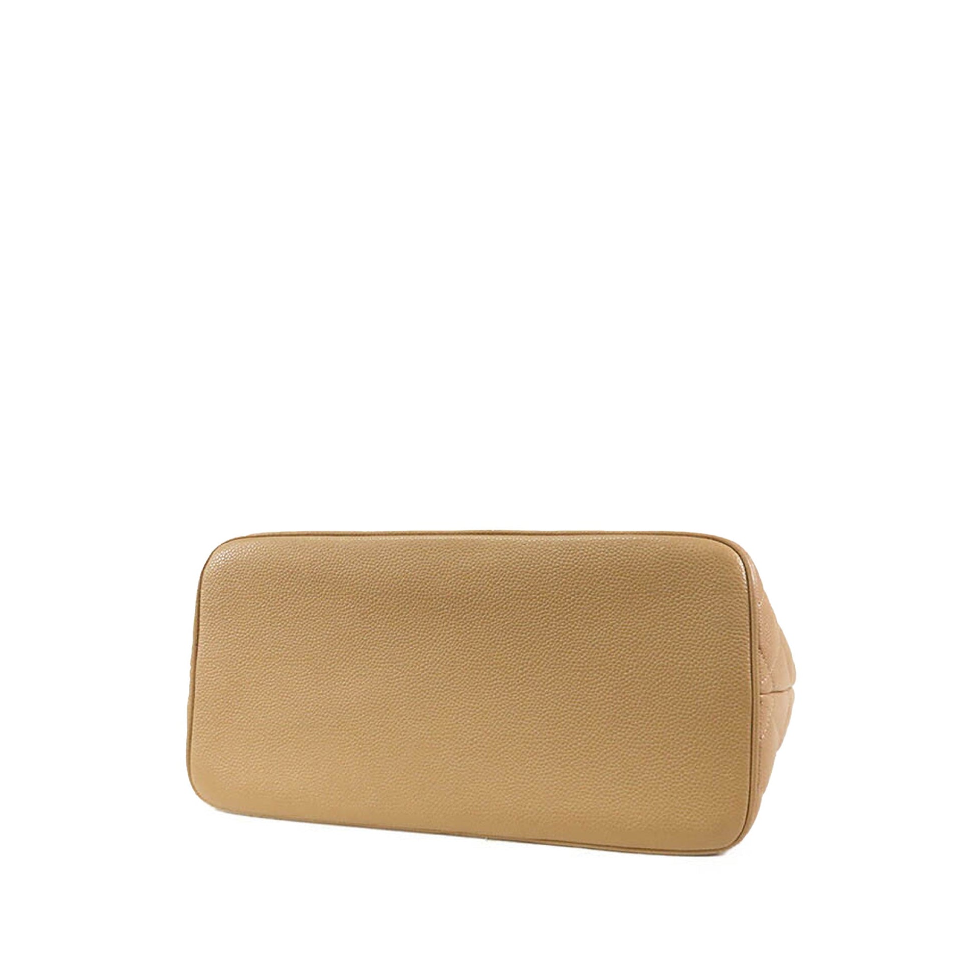 Tan Chanel Caviar Medallion Tote