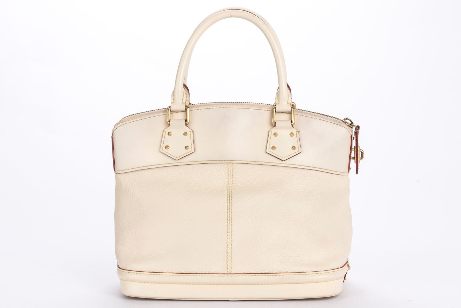 Louis Vuitton Lockit Suhaili (M91887), Leather, Beige Color, PM Size, with Gold Hardware, Lock & Keys, no Dust Cover