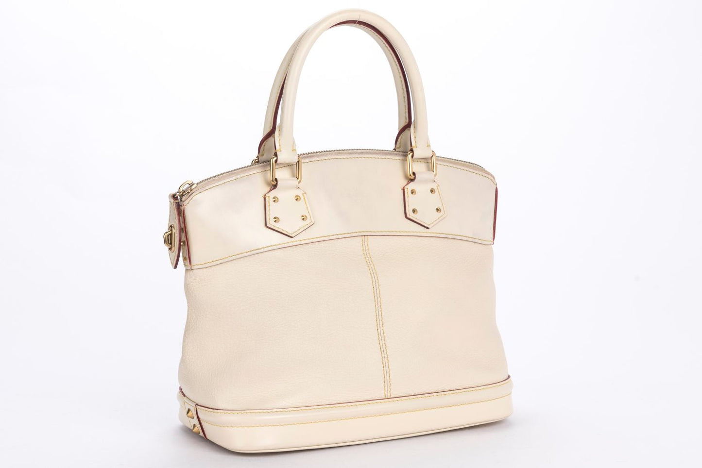 Louis Vuitton Lockit Suhaili (M91887), Leather, Beige Color, PM Size, with Gold Hardware, Lock & Keys, no Dust Cover