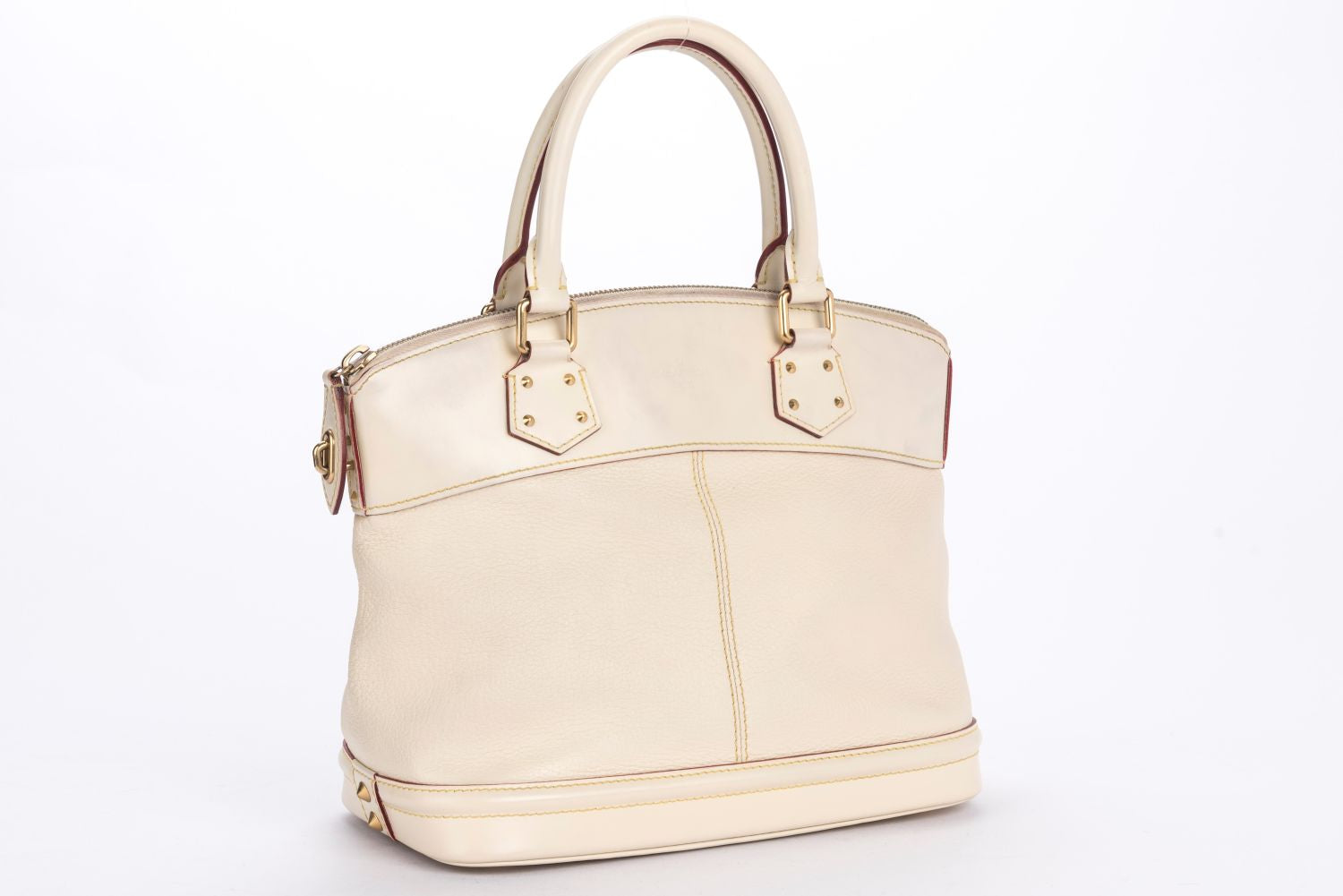 Louis Vuitton Lockit Suhaili (M91887), Leather, Beige Color, PM Size, with Gold Hardware, Lock & Keys, no Dust Cover