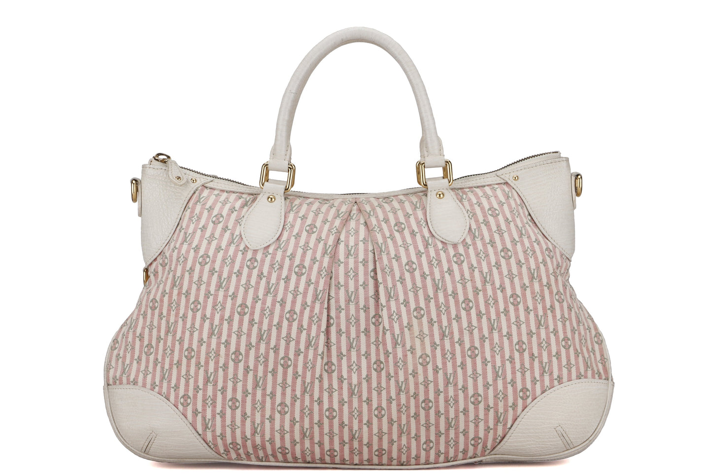 LOUIS VUITTON MINI LIN PINK CANVAS TWO WAY   SHOULDER BAG, WITH STRAP & DUST COVER