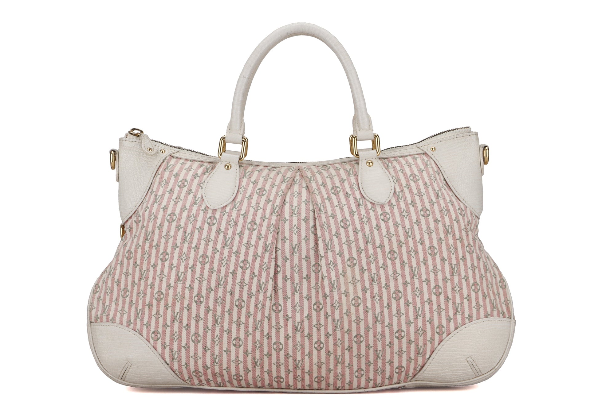 LOUIS VUITTON MINI LIN PINK CANVAS TWO WAY   SHOULDER BAG, WITH STRAP & DUST COVER