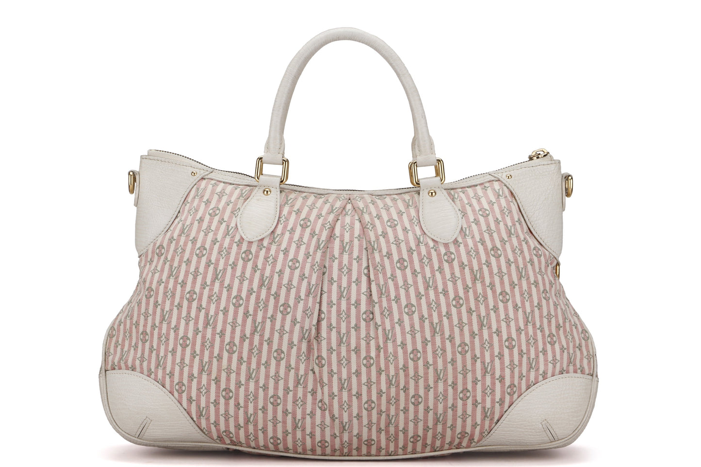 LOUIS VUITTON MINI LIN PINK CANVAS TWO WAY   SHOULDER BAG, WITH STRAP & DUST COVER