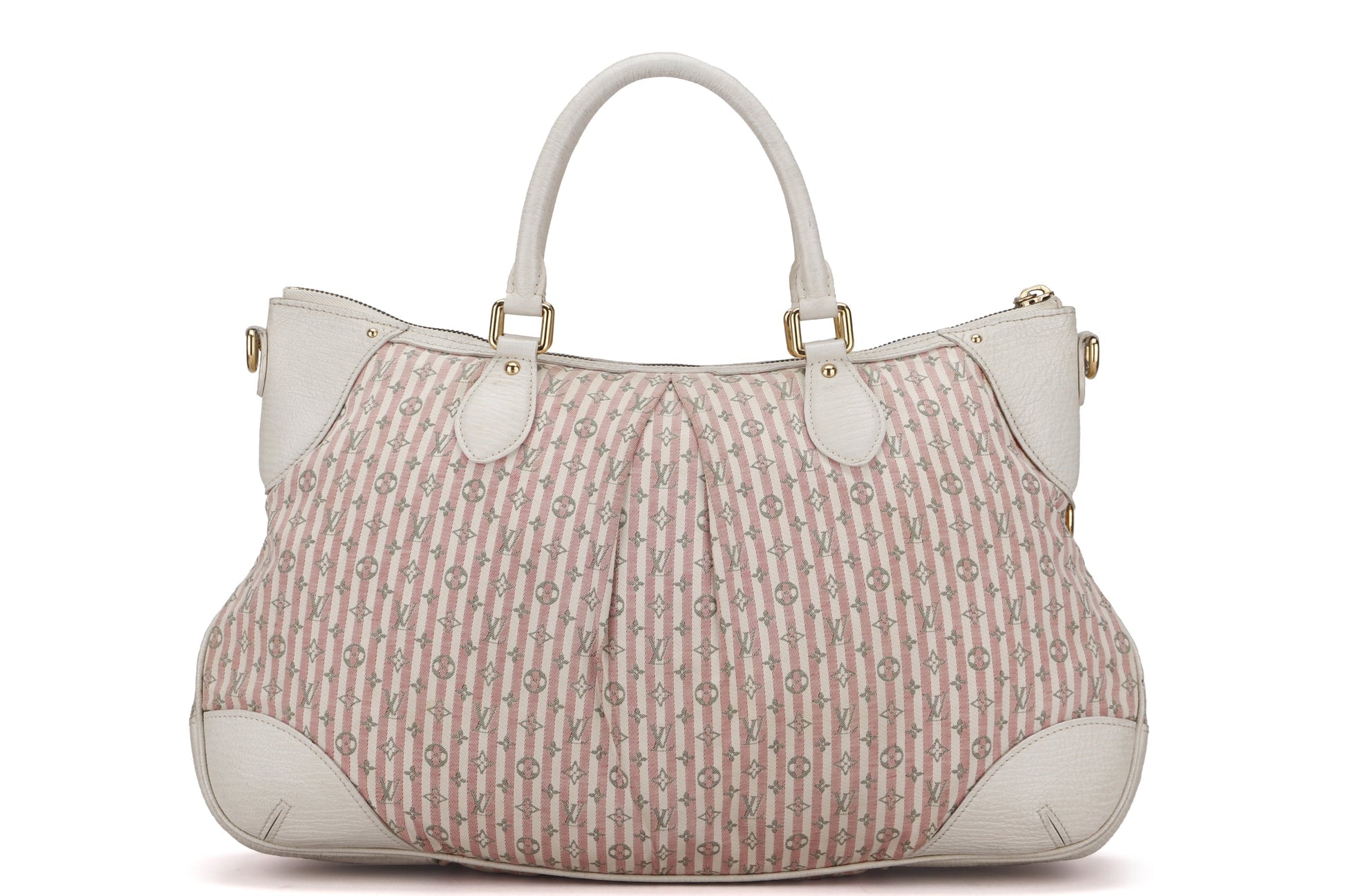 LOUIS VUITTON MINI LIN PINK CANVAS TWO WAY   SHOULDER BAG, WITH STRAP & DUST COVER