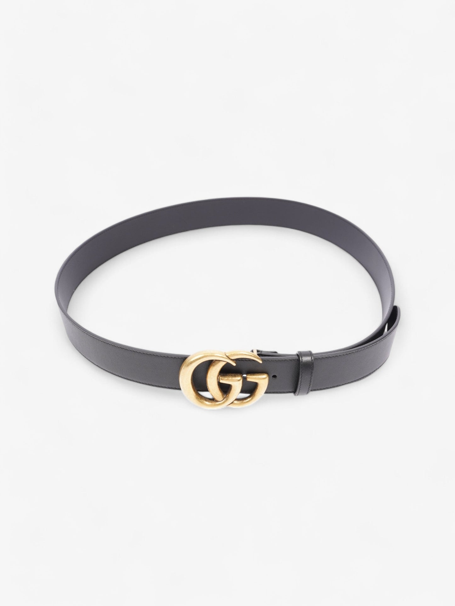 Gucci Marmont Wide Belt Handbag Leather Black Accessory 105Cm 42