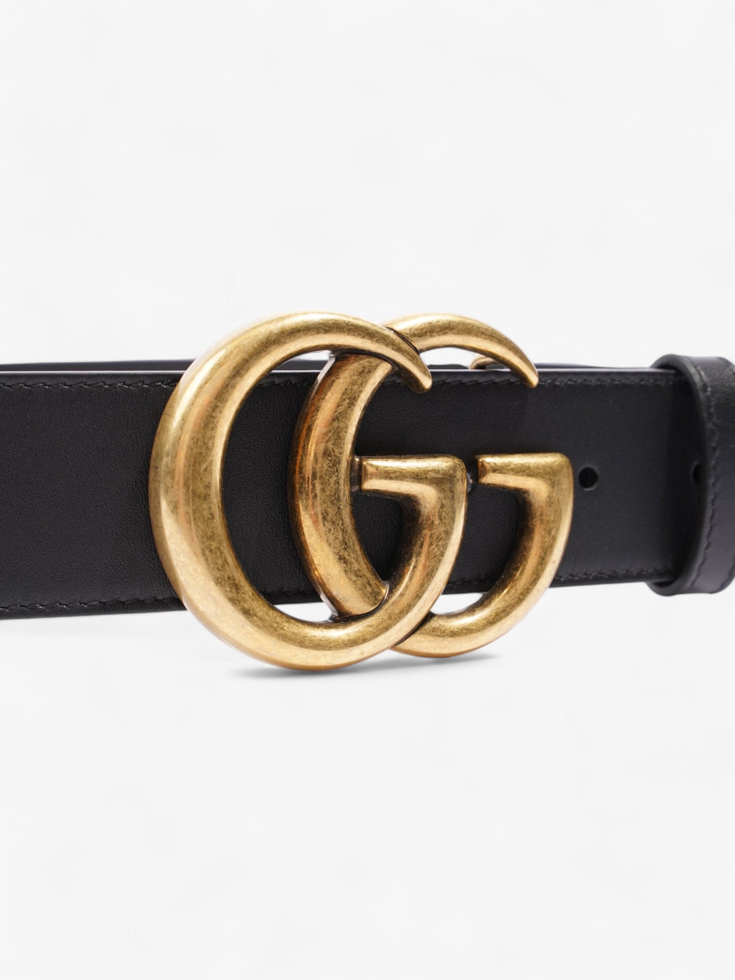 Gucci Marmont Wide Belt Handbag Leather Black Accessory 105Cm 42