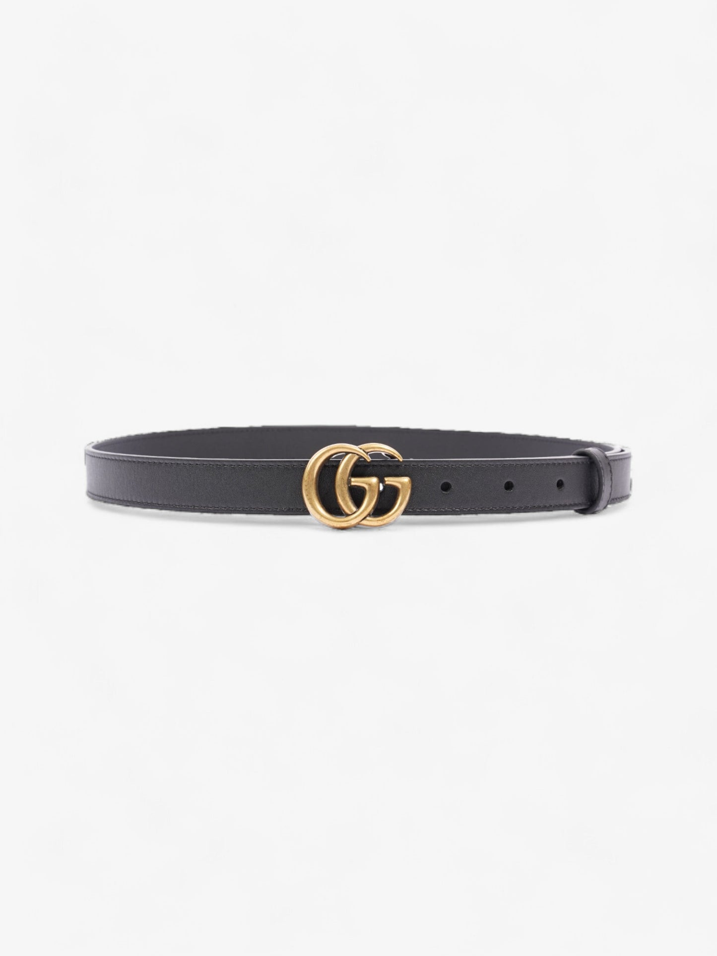 Gucci Marmont Thin Belt Handbag Leather Black Accessory 75Cm 30