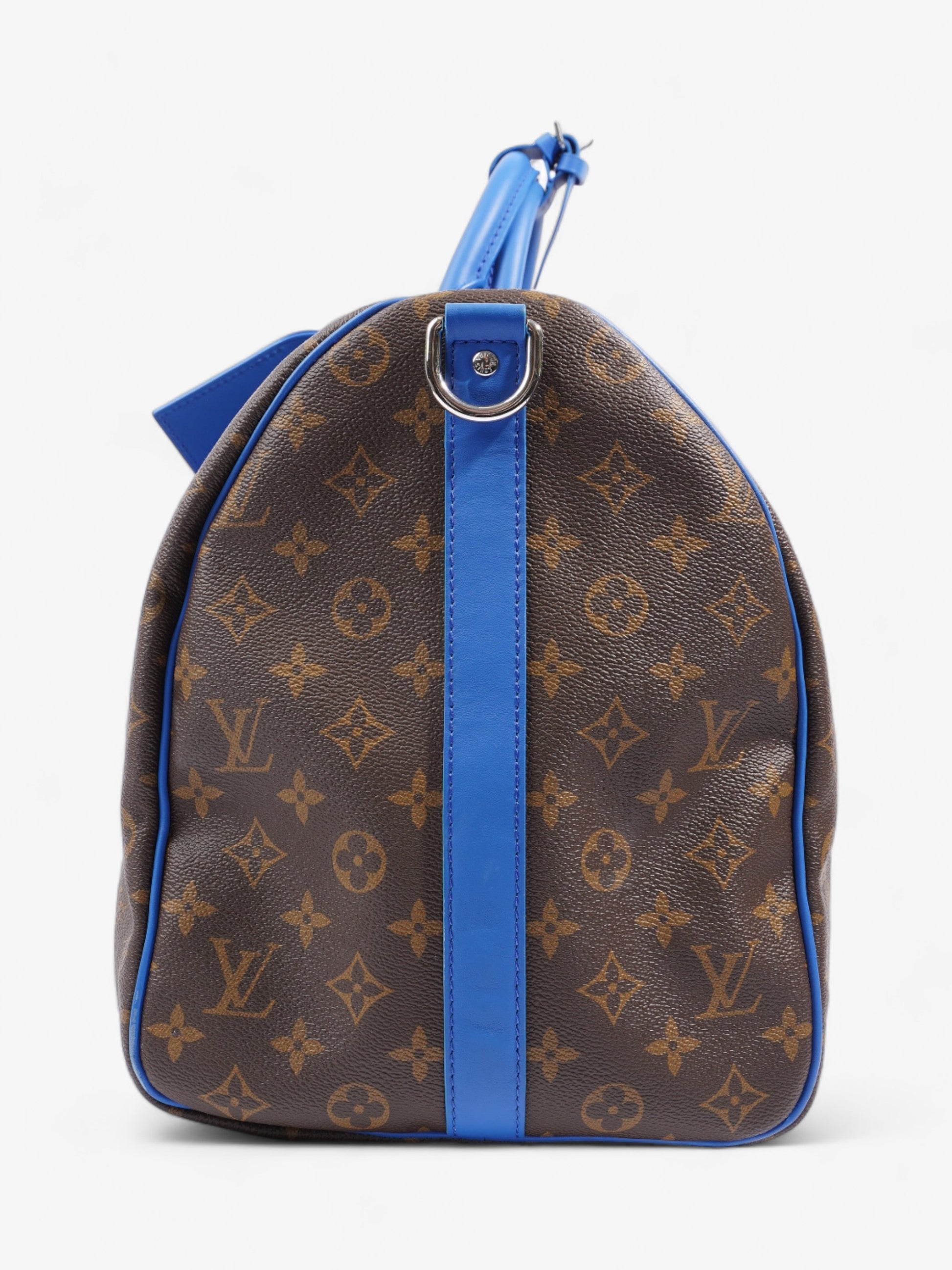 Louis Vuitton Keepall Bandoulière 50 Coated Monogram Canvas Coated Canvas Blue Apparel