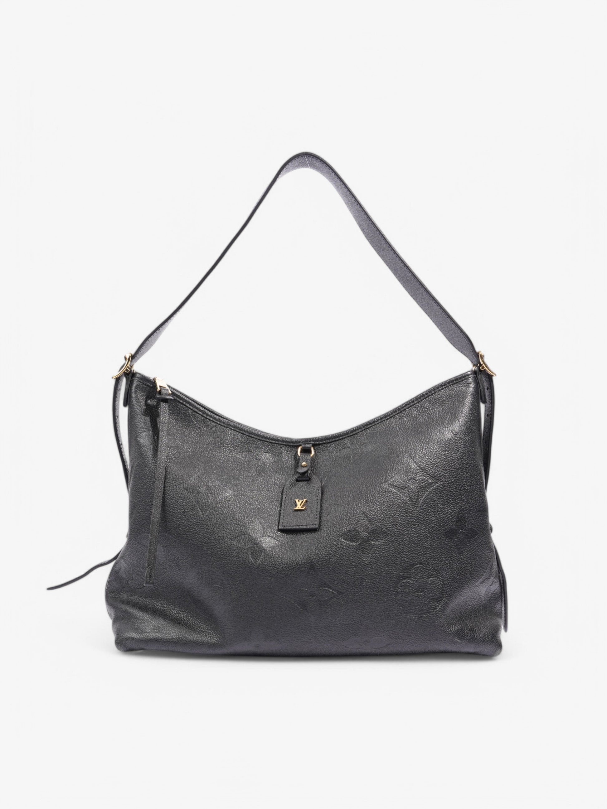 Louis Vuitton CarryAll MM Monogram Empreinte Leather Black Handbag