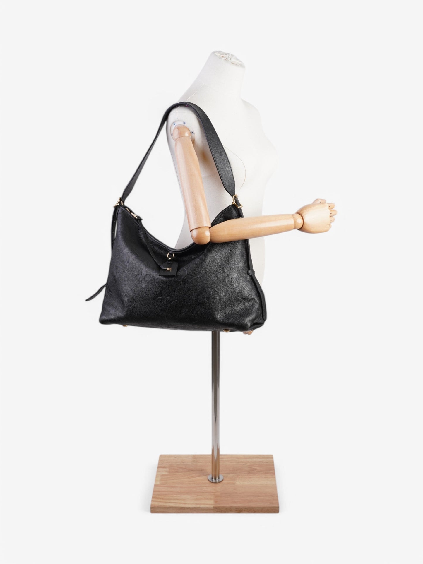 Louis Vuitton CarryAll MM Monogram Empreinte Leather Black Handbag