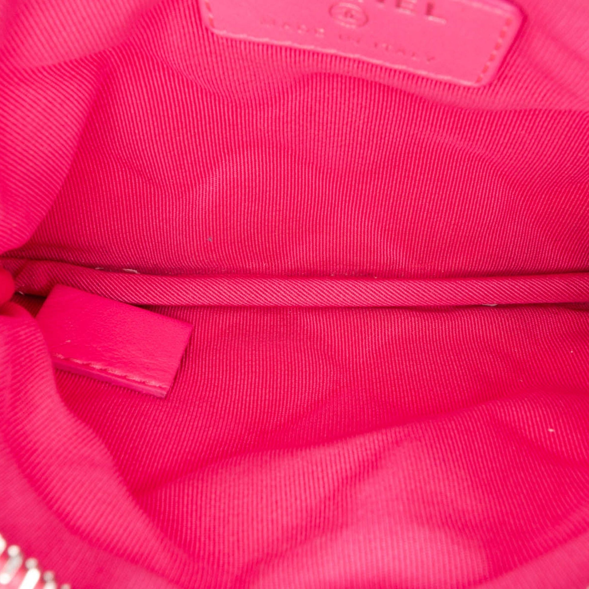 Pink Chanel Small Goatskin Quilted Reissue Cosmetic Pouch