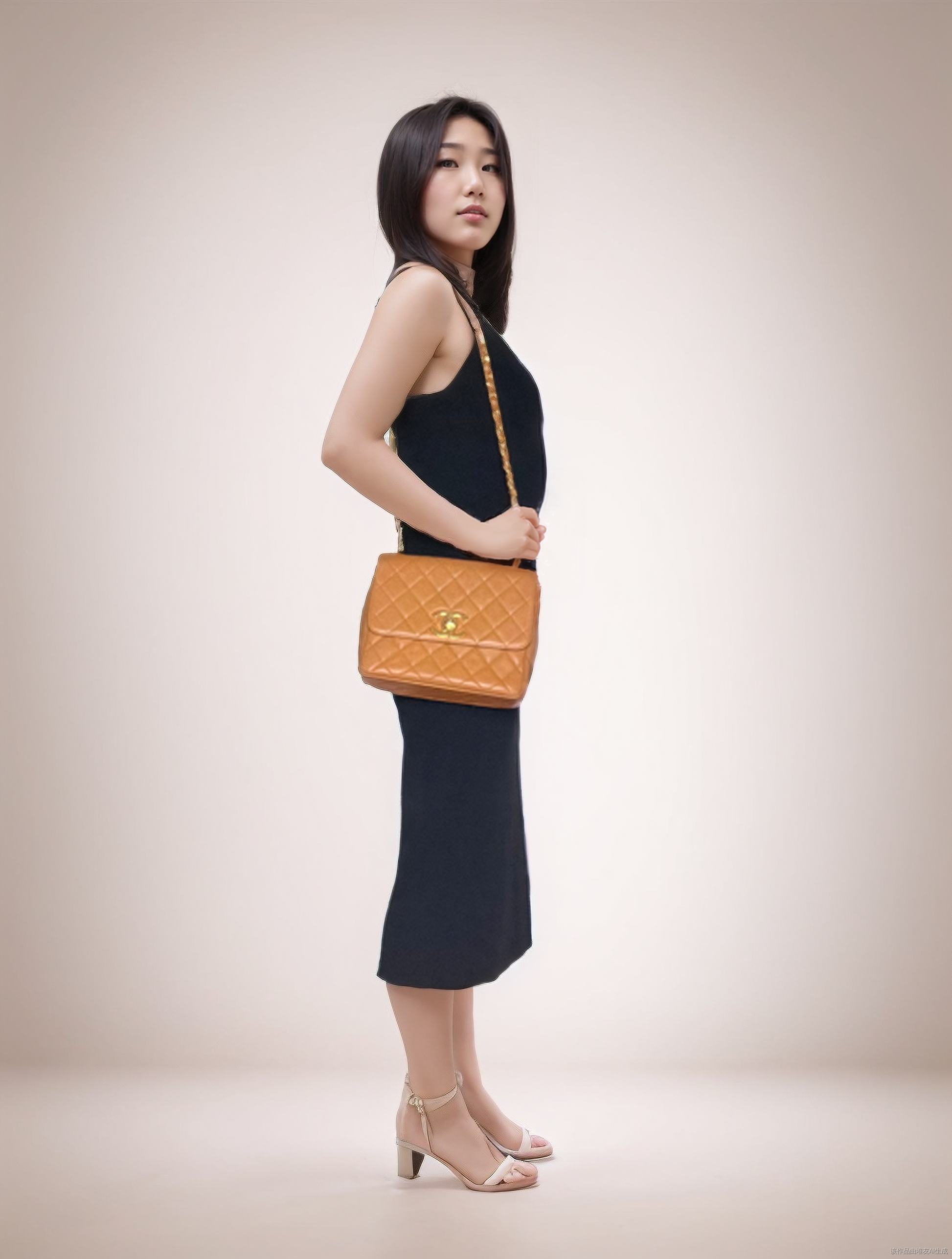 Chanel Classic Flap Camel Caviar 24k Plated Gold Leather Handbag